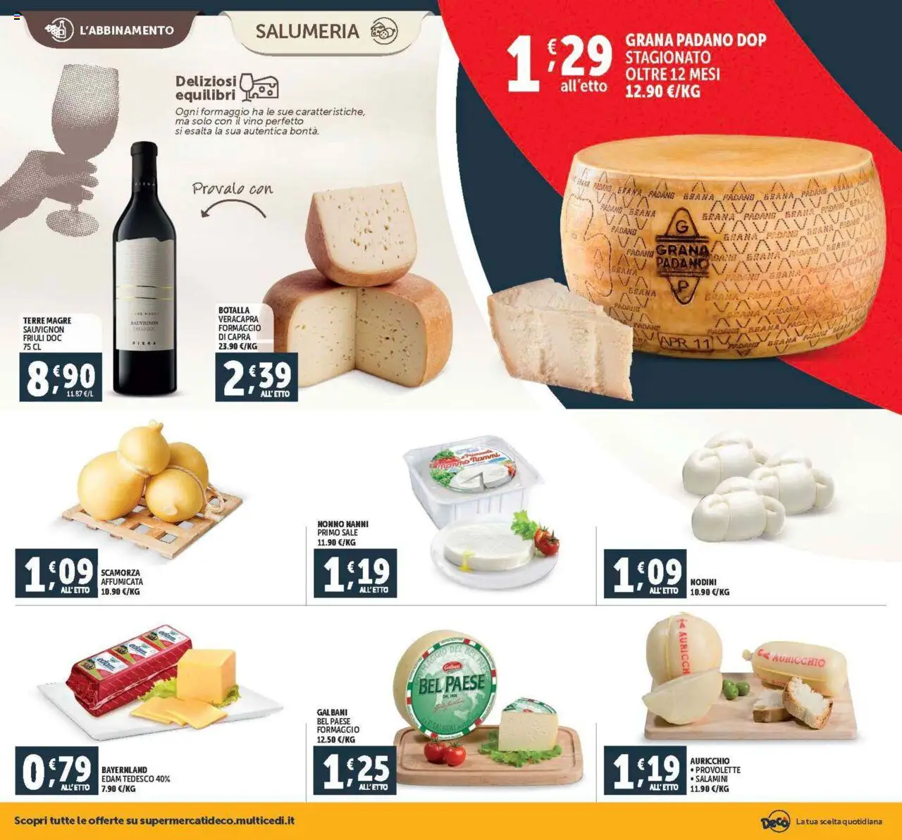 Volantino Decò del 08.08.2025 | Pagina: 2 | Prodotti: Sale, Formaggio, Tonno, Grana Padano