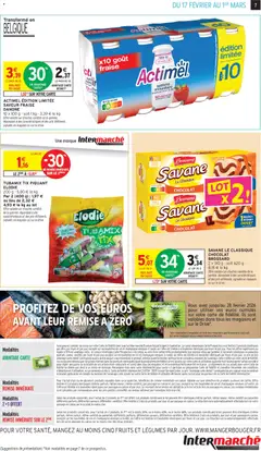 Intermarché - Prévisualisation de SAVANE LE CLASSIQUE CHOCOLAT, 2 x 310 g - soit 620 g - 8,18 € le kg valide à partir de 17.02.2026 | Page: 7