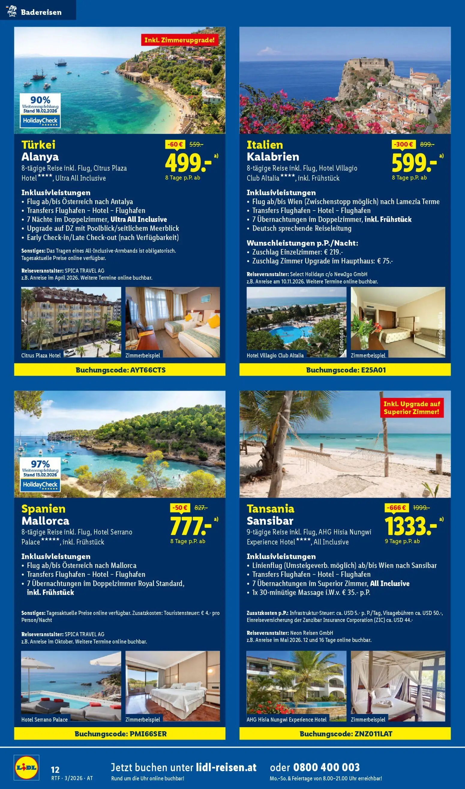 Lidl März/April Reise - Highlights gültig ab 13.03.2026 | Seite: 12 | Produkte: Uhr