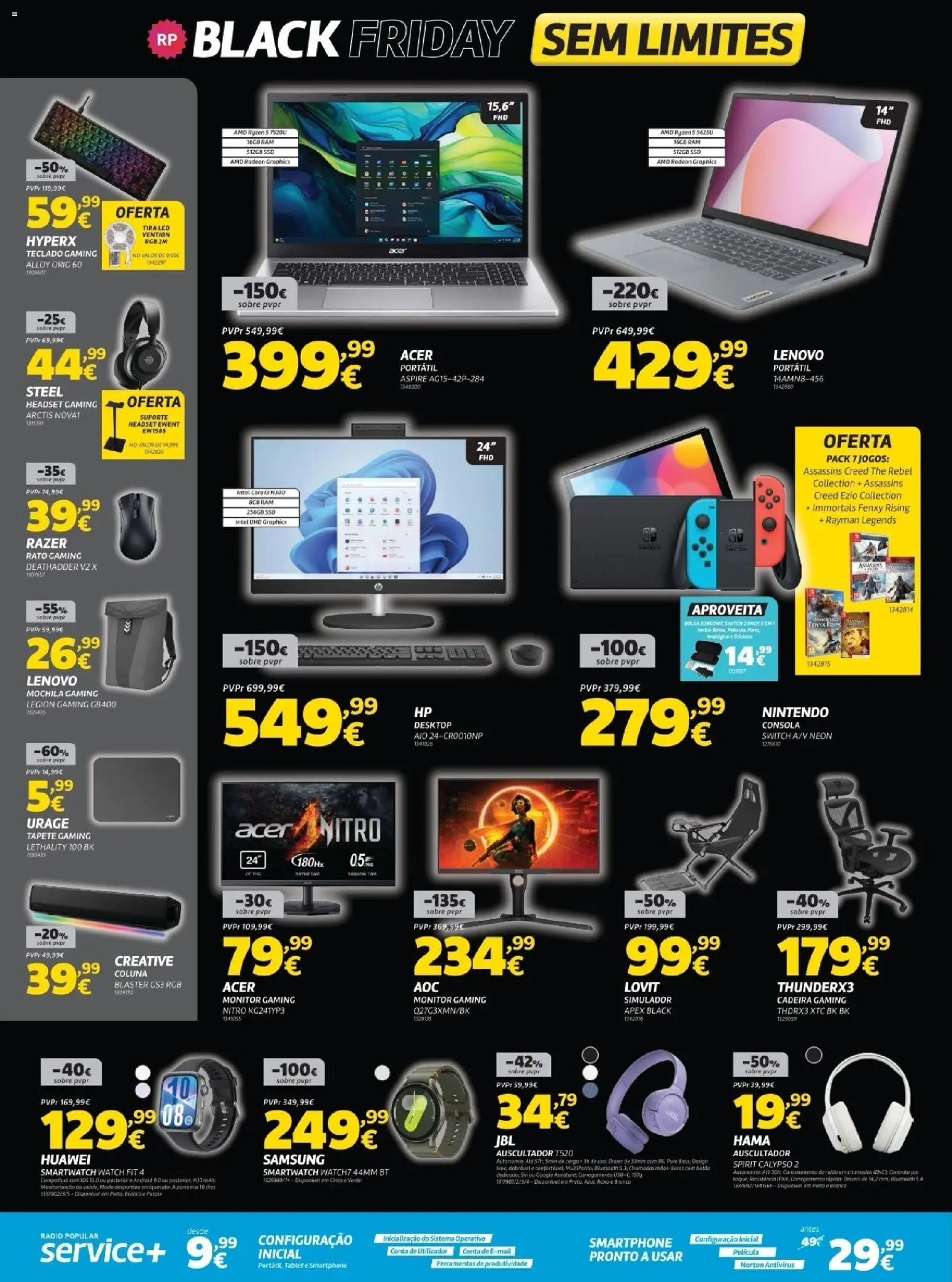 Radio Popular - Black Friday  │ válido de 11.11.2025 | Página: 6 | Produtos: Mochila, Smartphone, Smartwatch, Tapete