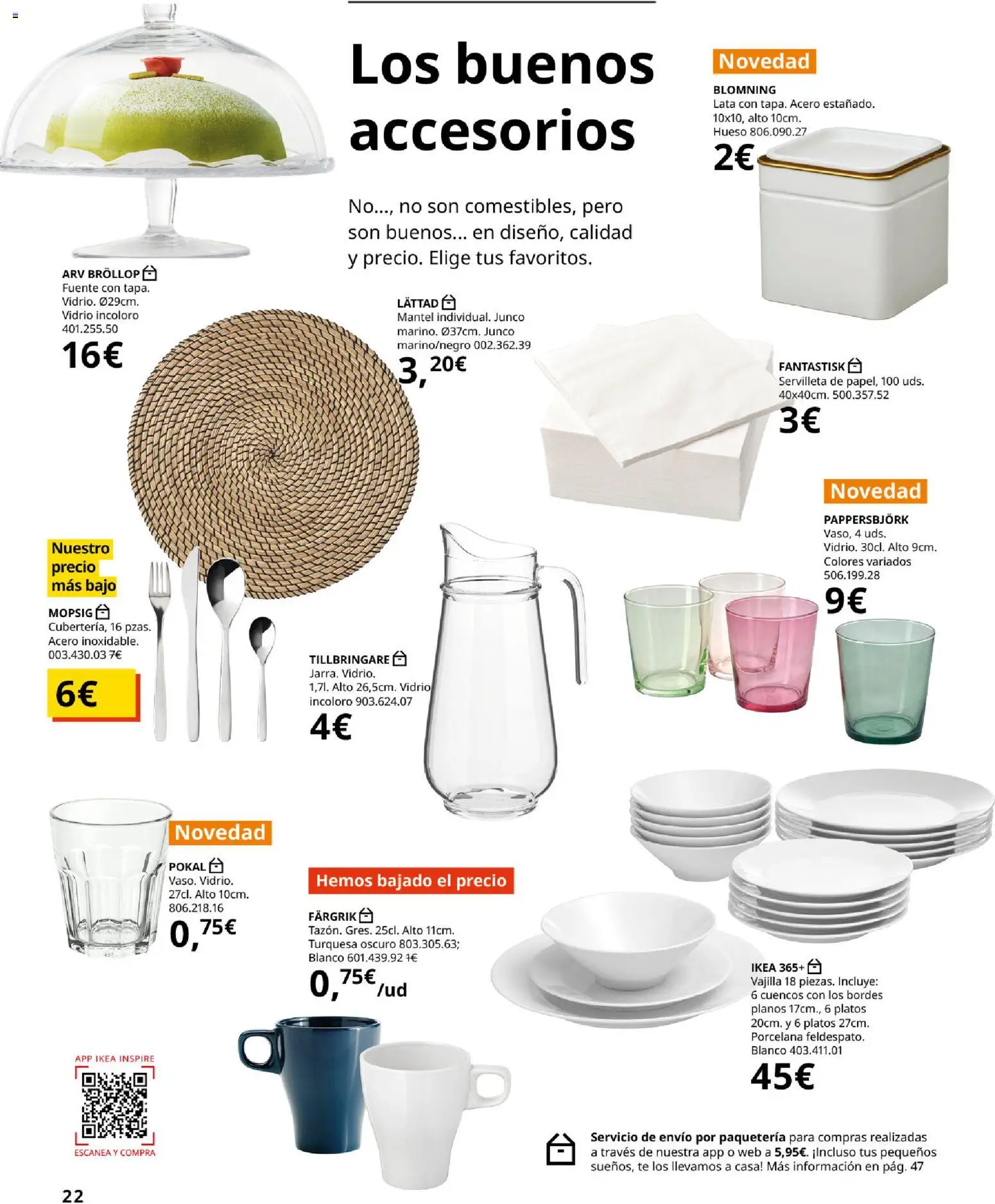 IKEA - Precios bajos │ válido desde el 13.04.2026 | Página: 22 | Productos: Mantel, Té, Βρεφικό κρεβάτι