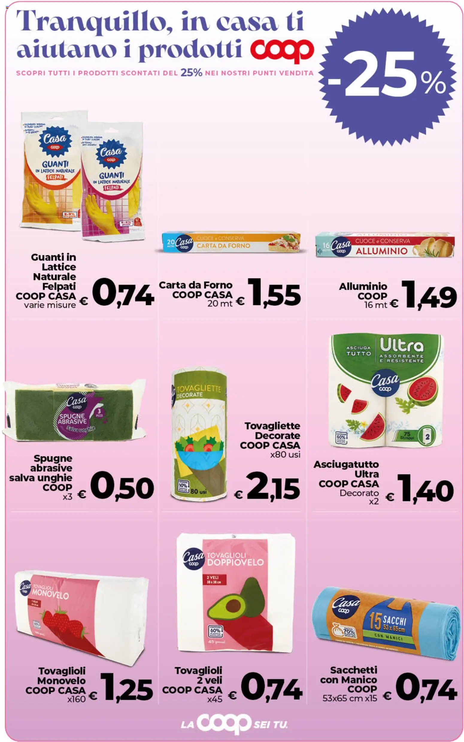 Volantino Ipercoop del 07.04.2026 | Pagina: 13 | Prodotti: Guanti, Forno, Asciugatutto, Tovagliette