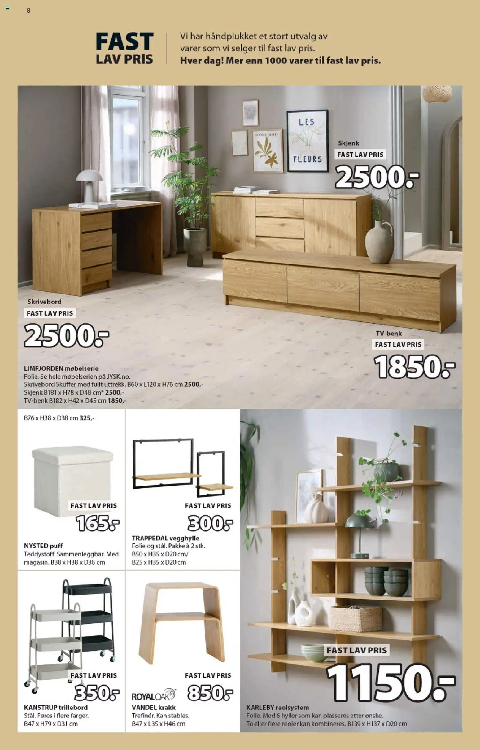 {H1} | Side: 8 | Produkter: Puff, Krakk, Trillebord, Skrivebord