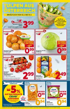 Billa - Flugblatt ab 12.03.2026 gültig | Seite: 8 | Produkte: Mandarinen, Zwiebeln, Zucker