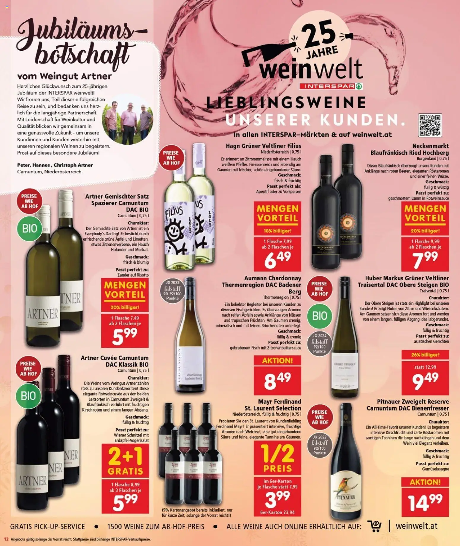 Interspar Flugblatt - Burgenland gültig ab 20.11.2025 | Seite: 12 | Produkte: Wein, Äpfel, Fisch
