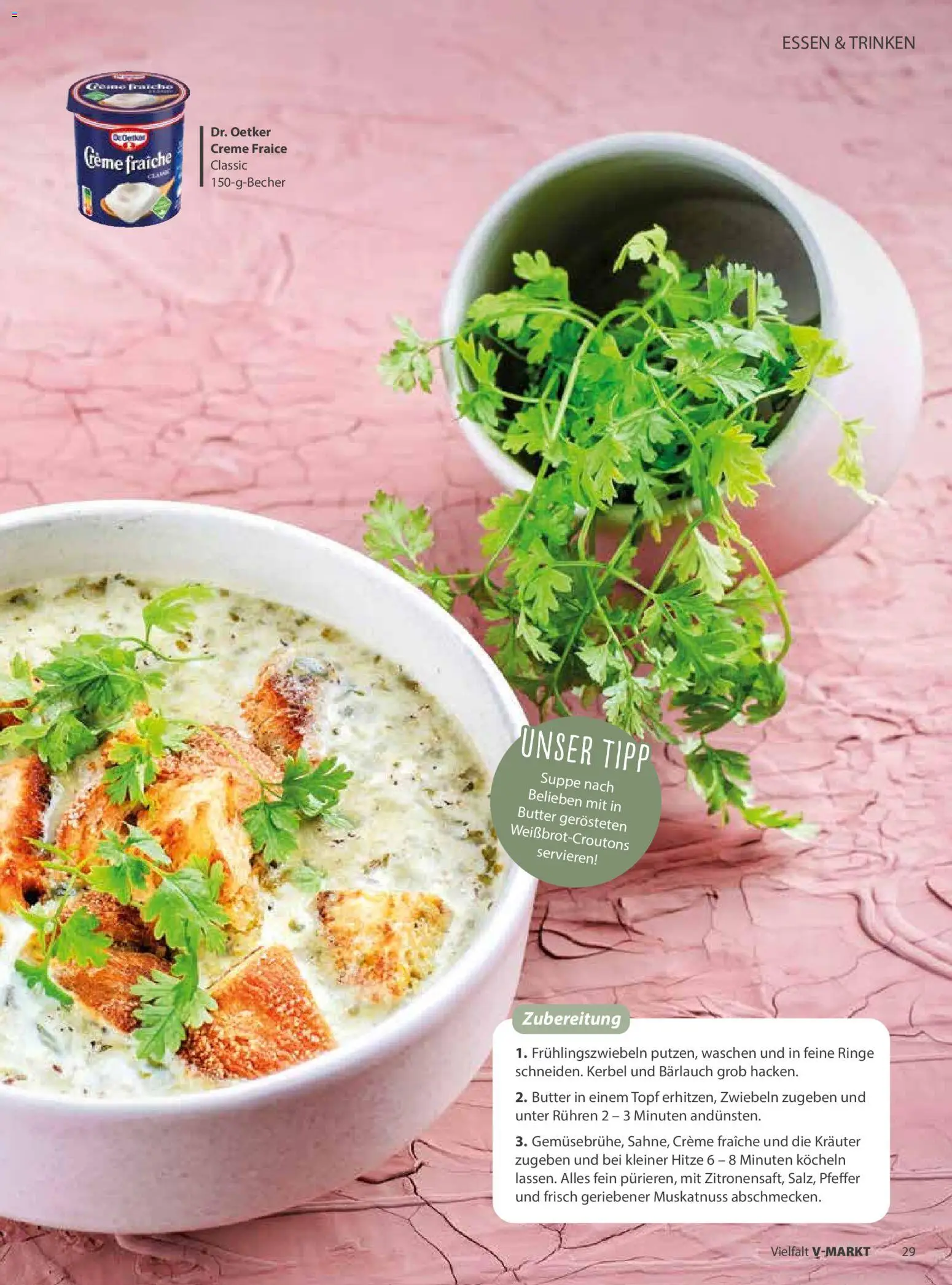 V-Markt Vielfalt März / April – gültig ab 01.03.2026 | Seite: 29 | Produkte: Butter, Creme, Zwiebeln, Pfeffer