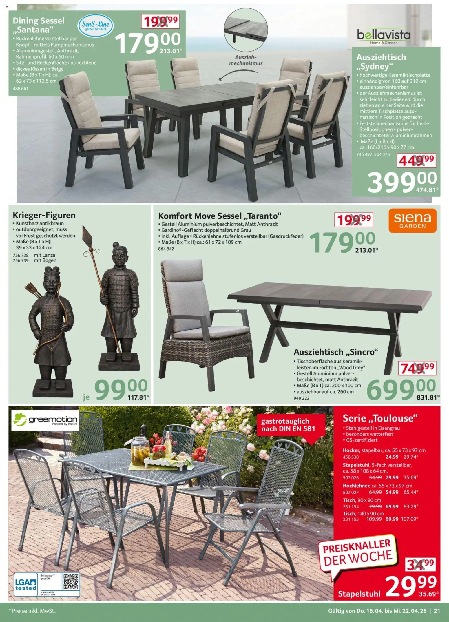 Selgros Non Food – gültig ab 16.04.2026 | Seite: 21 | Produkte: Kissen, Sessel