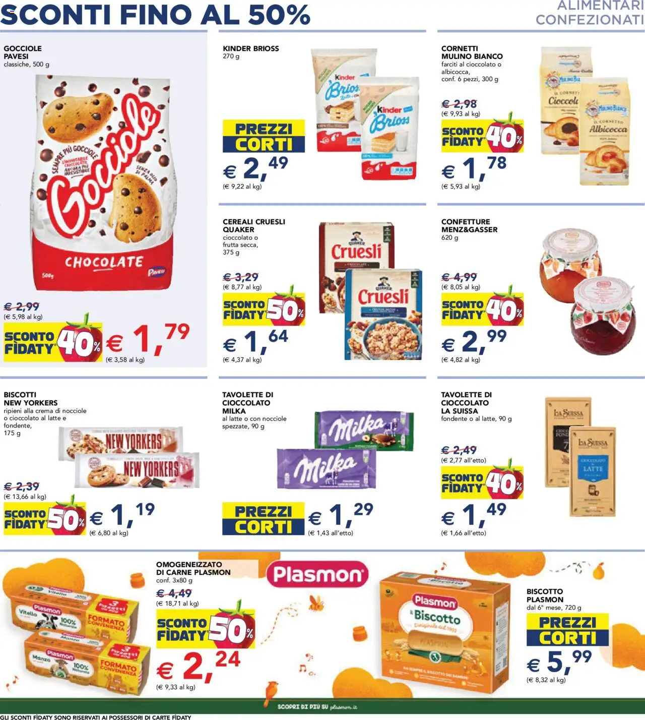 Volantino Esselunga S del 11.09.2025 | Pagina: 8 | Prodotti: Cioccolato, Manzo, Cereali, Frutta