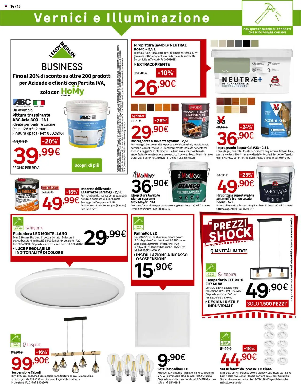 Volantino Leroy Merlin del 07.10.2025 | Pagina: 14 | Prodotti: Maschera, Cucine, Impregnante, Pittura
