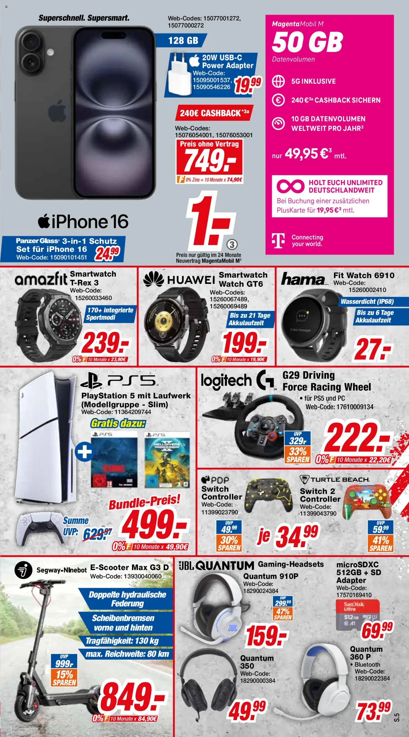 Expert Giessen – gültig ab 23.03.2026 | Seite: 5 | Produkte: Playstation, Adapter, Smartwatch, PC