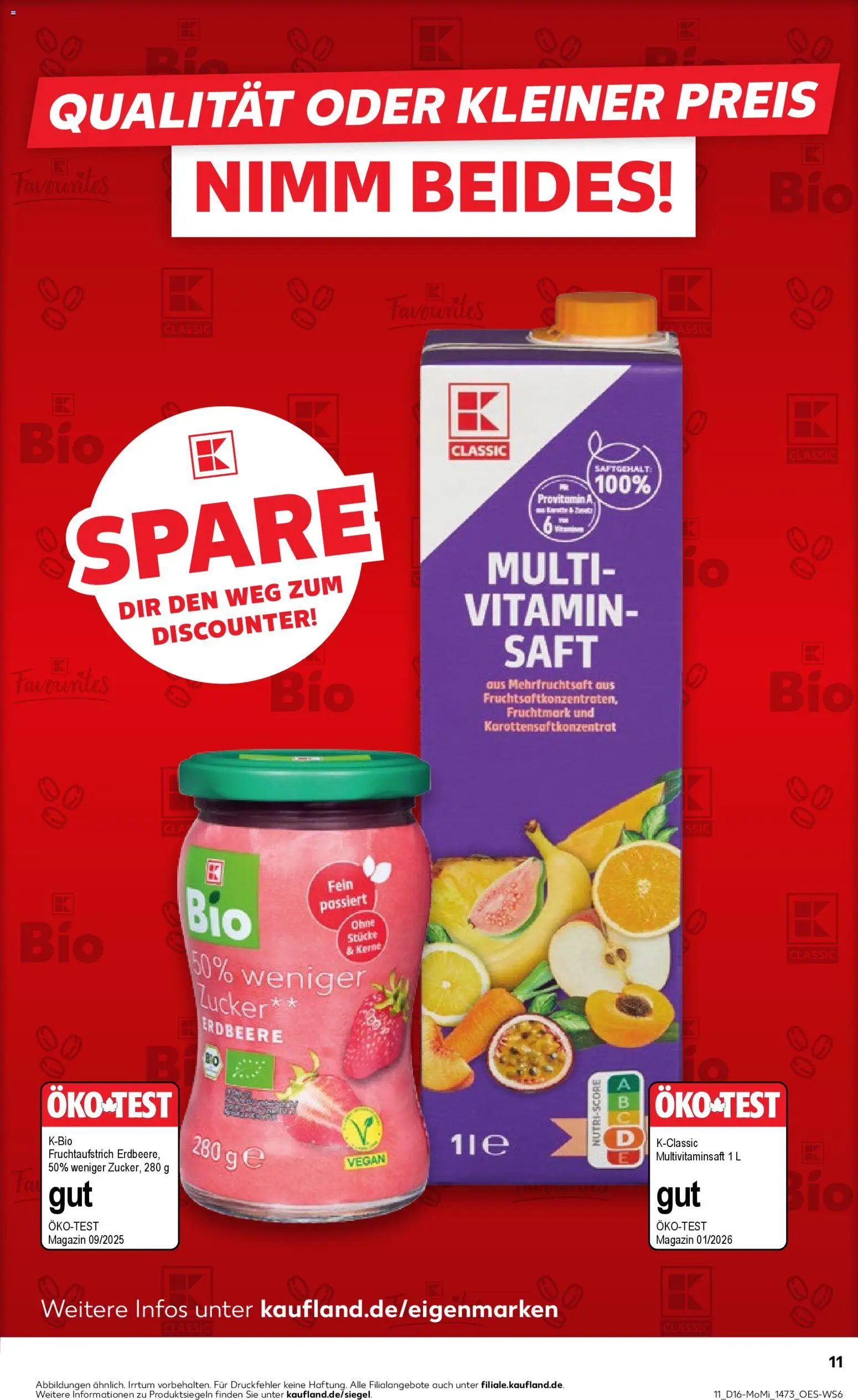 Kaufland Prospekt Frankfurt (Oder)	 – gültig ab 13.04.2026 | Seite: 11 | Produkte: Zucker, Saft