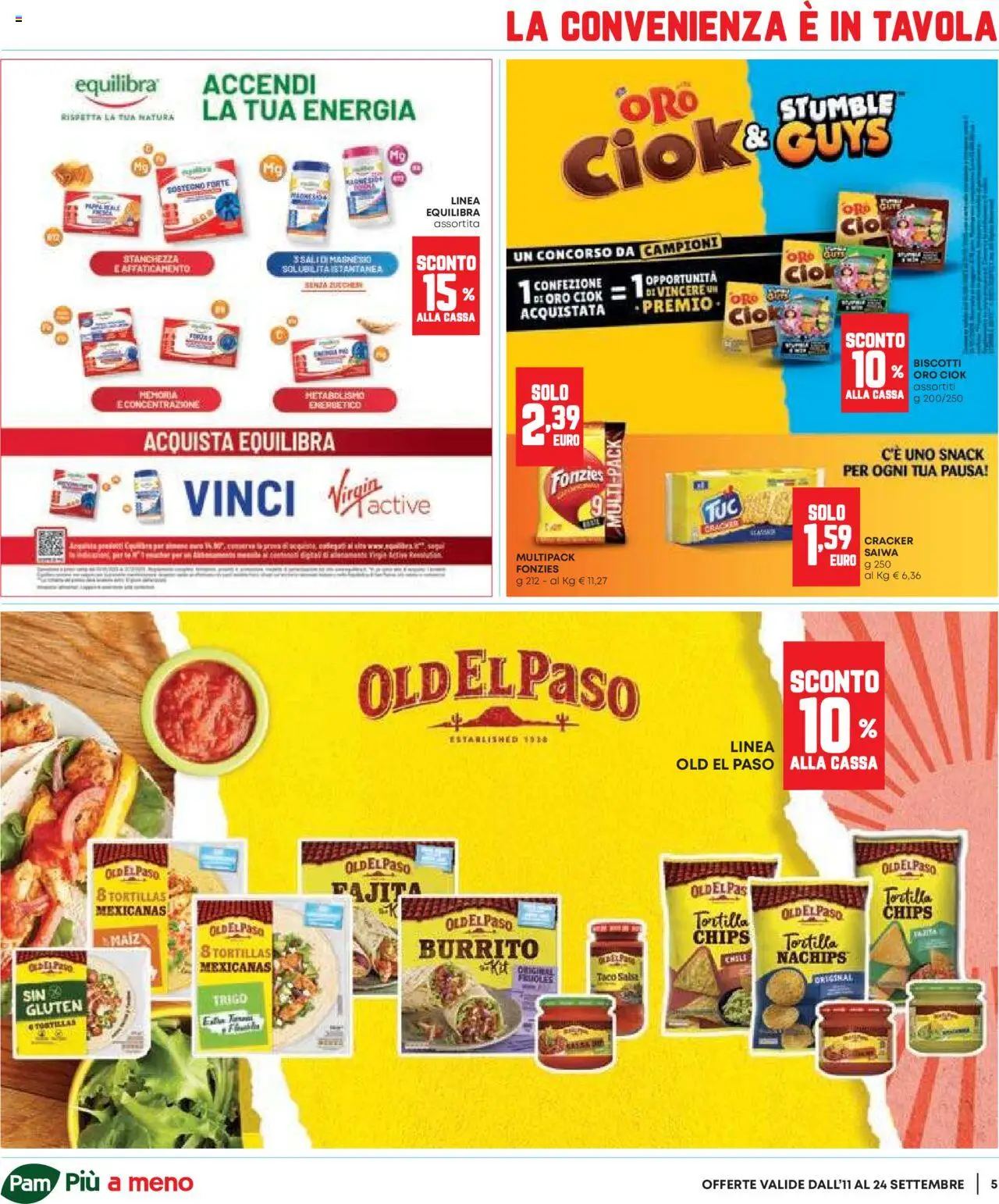 Volantino Panorama del 11.09.2025 | Pagina: 5 | Prodotti: Biscotti, Salsa, Tortillas