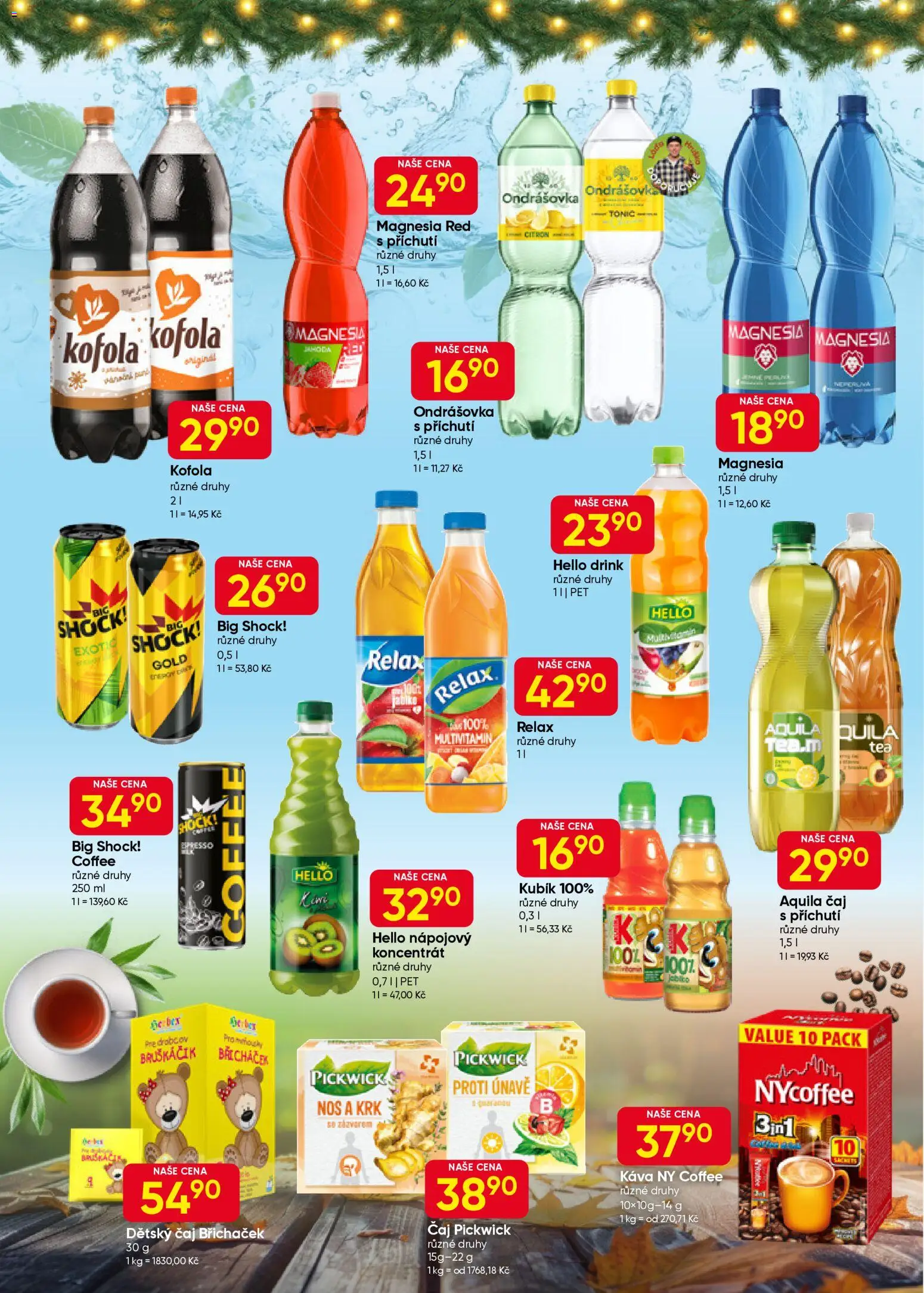 Hruška leták od 03.12.2025 | Strana: 8 | Produkty: Ondrášovka, Káva, Magnesia, Big Shock