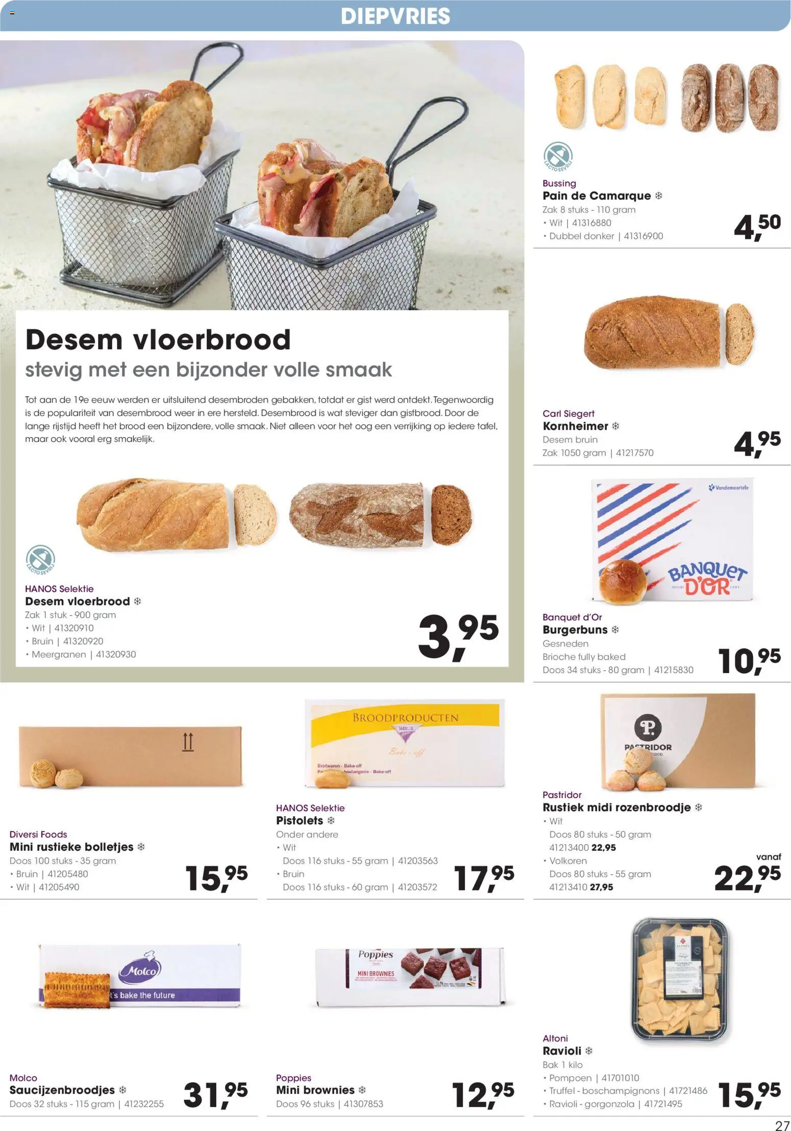 {H1} | Pagina: 27 | Producten: Brownies, Pompoen, Csirkemell sonka, Bolletjes