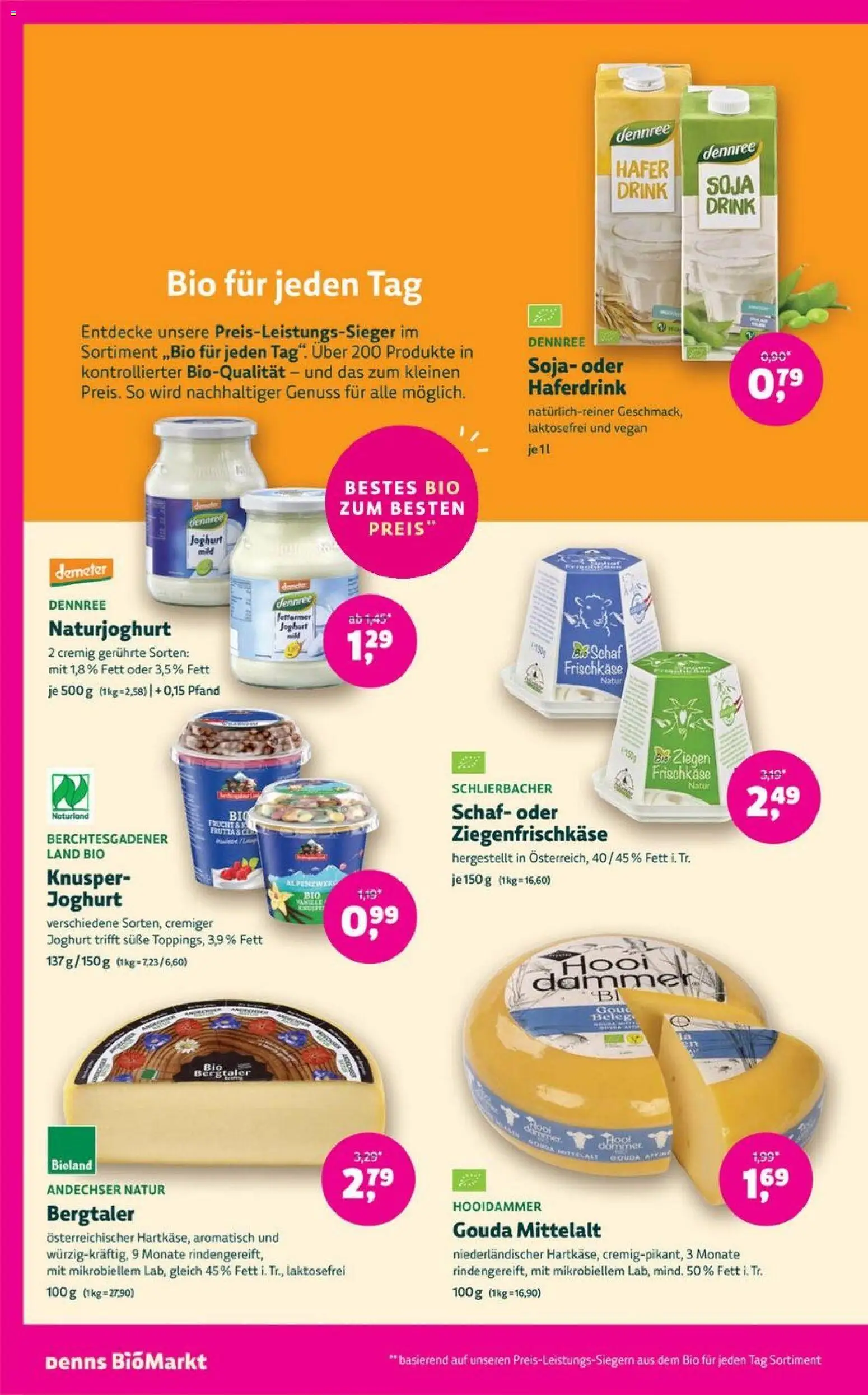 Denns BioMarkt Angebote – gültig ab 02.01.2025 | Seite: 12 | Produkte: Joghurt, Gouda, Haferdrink, Frischkase
