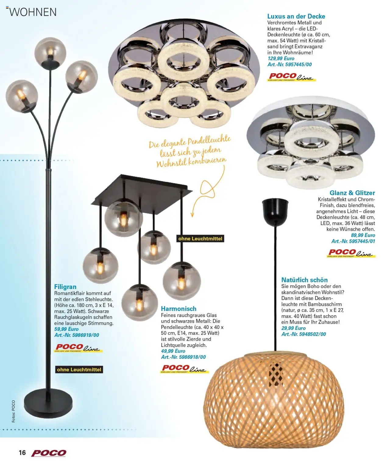 Poco Wohnwelt Herbst 2025 – gültig ab 01.09.2025 | Seite: 16 | Produkte: Decke