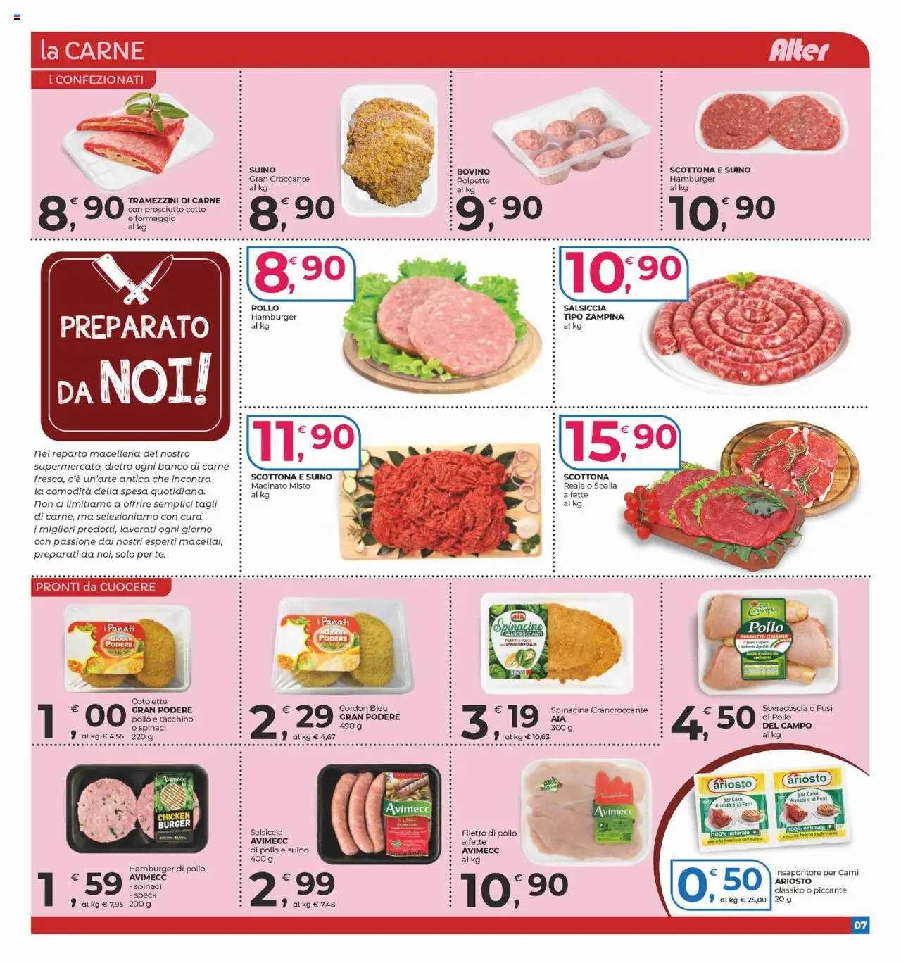 Volantino Alter Discount del 22.08.2025 | Pagina: 7 | Prodotti: Arrosto, Prosciutto Cotto, Prosciutto, Salsiccia