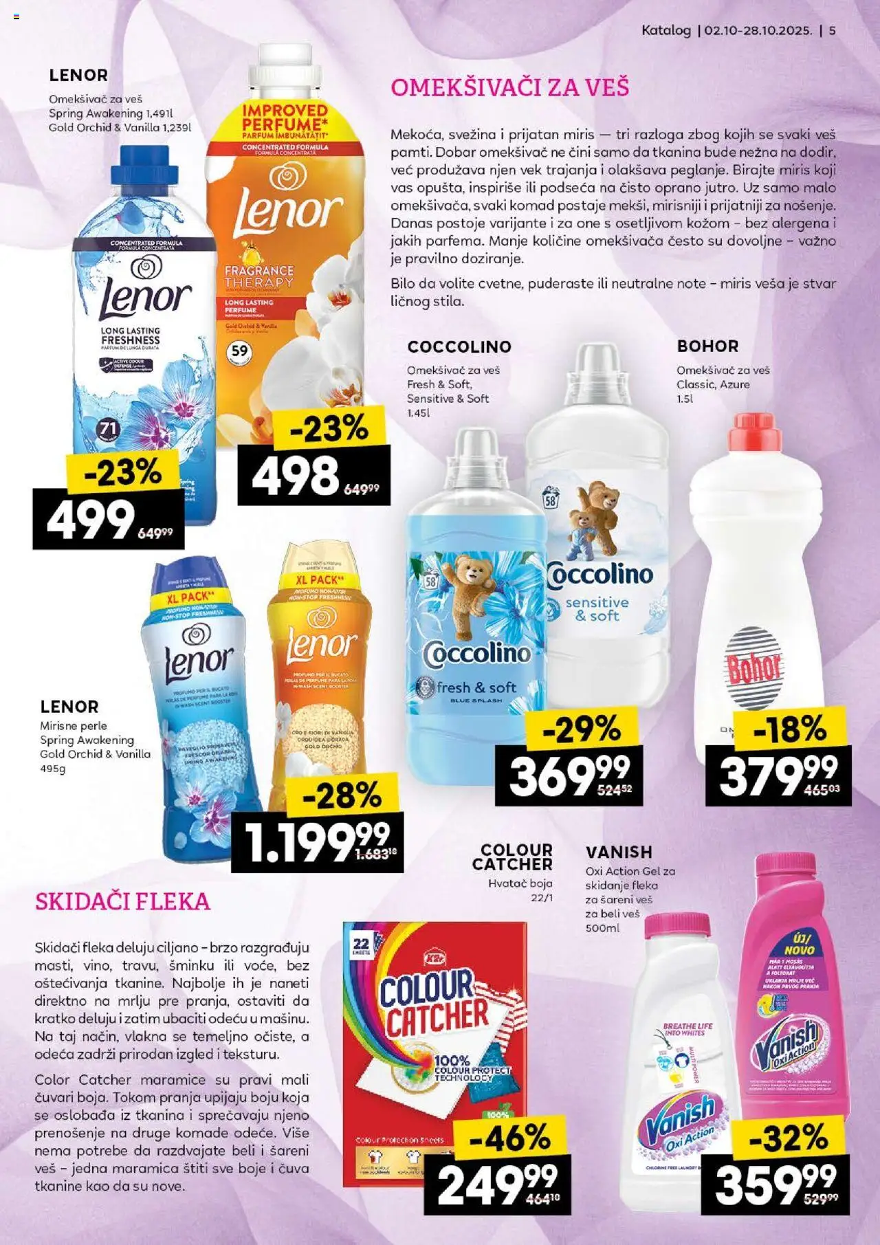 Roda katalog - važi od 02.10.2025 | Strana: 5 | Proizvode: Lenor, Miris, Odeća, Coccolino