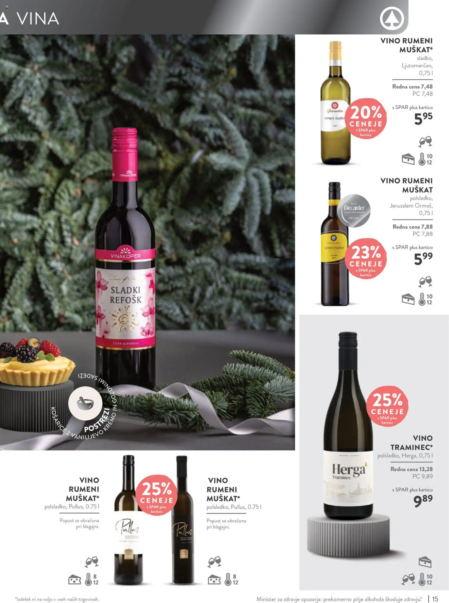 Novi Spar katalog ponudbe – veljaven od 05.11.2025 | Stran: 15 | Izdelki: Vino