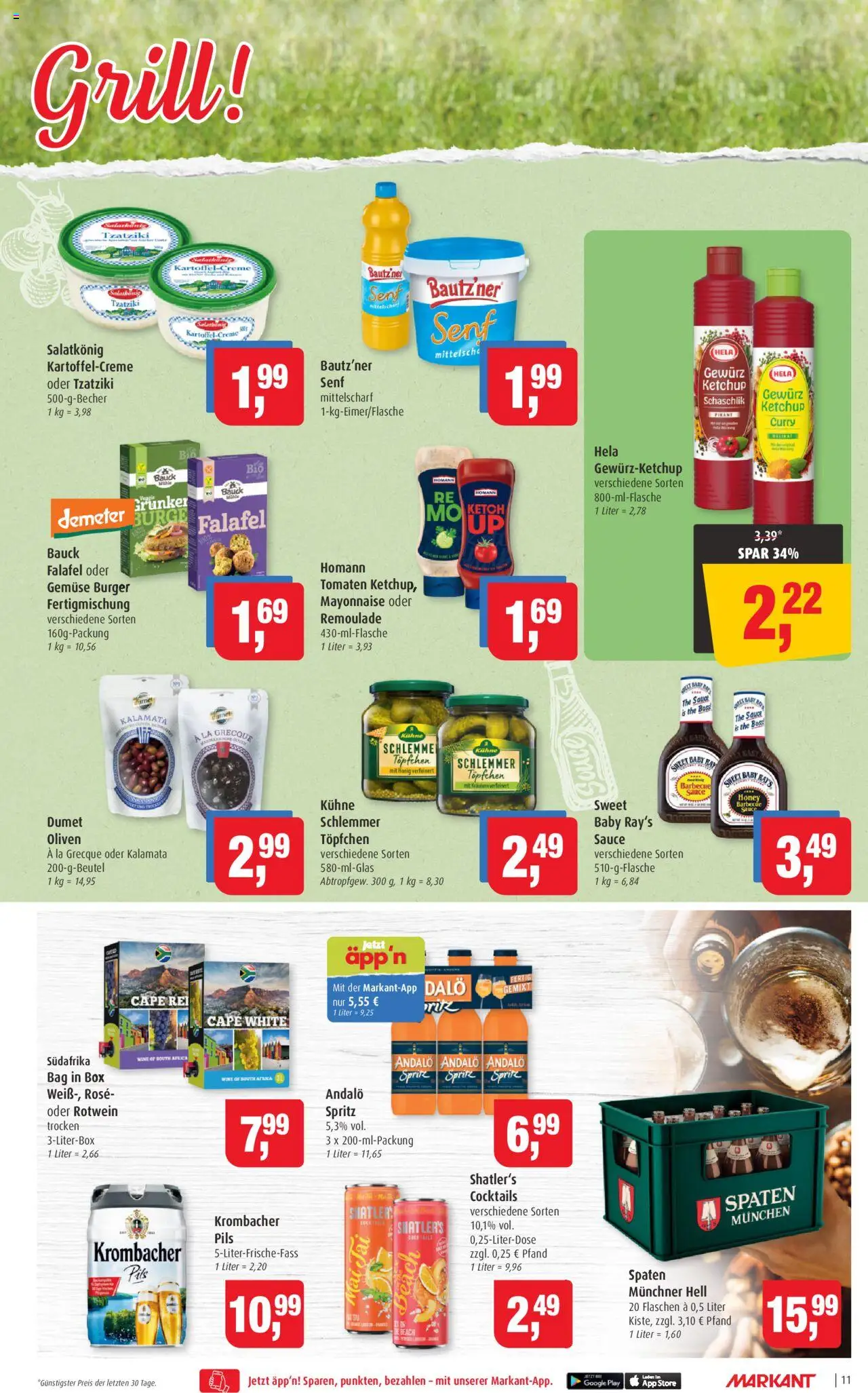 Markant Prospekt 	 - gültig ab dem 21.07.2025 | Seite: 11 | Produkte: Sprite, Box, Tomaten, Mayonnaise