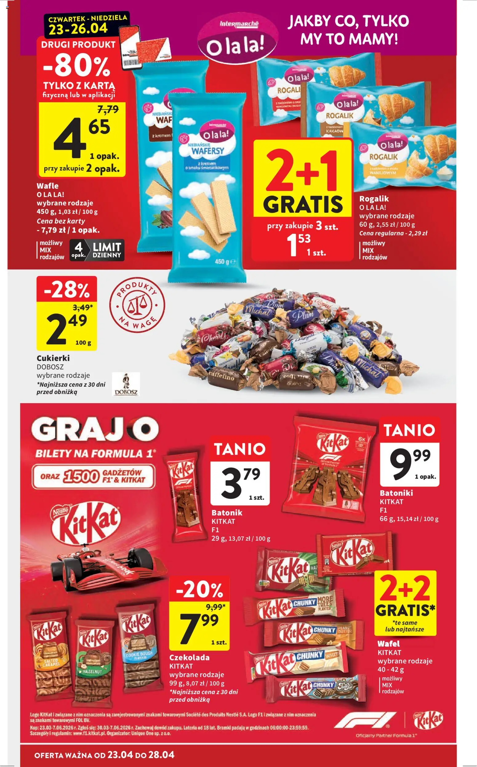 Intermarche gazetka od 23.04.2026 | Strona: 32 | Produkty: Karta, Wafle, Czekolada, Cukierki
