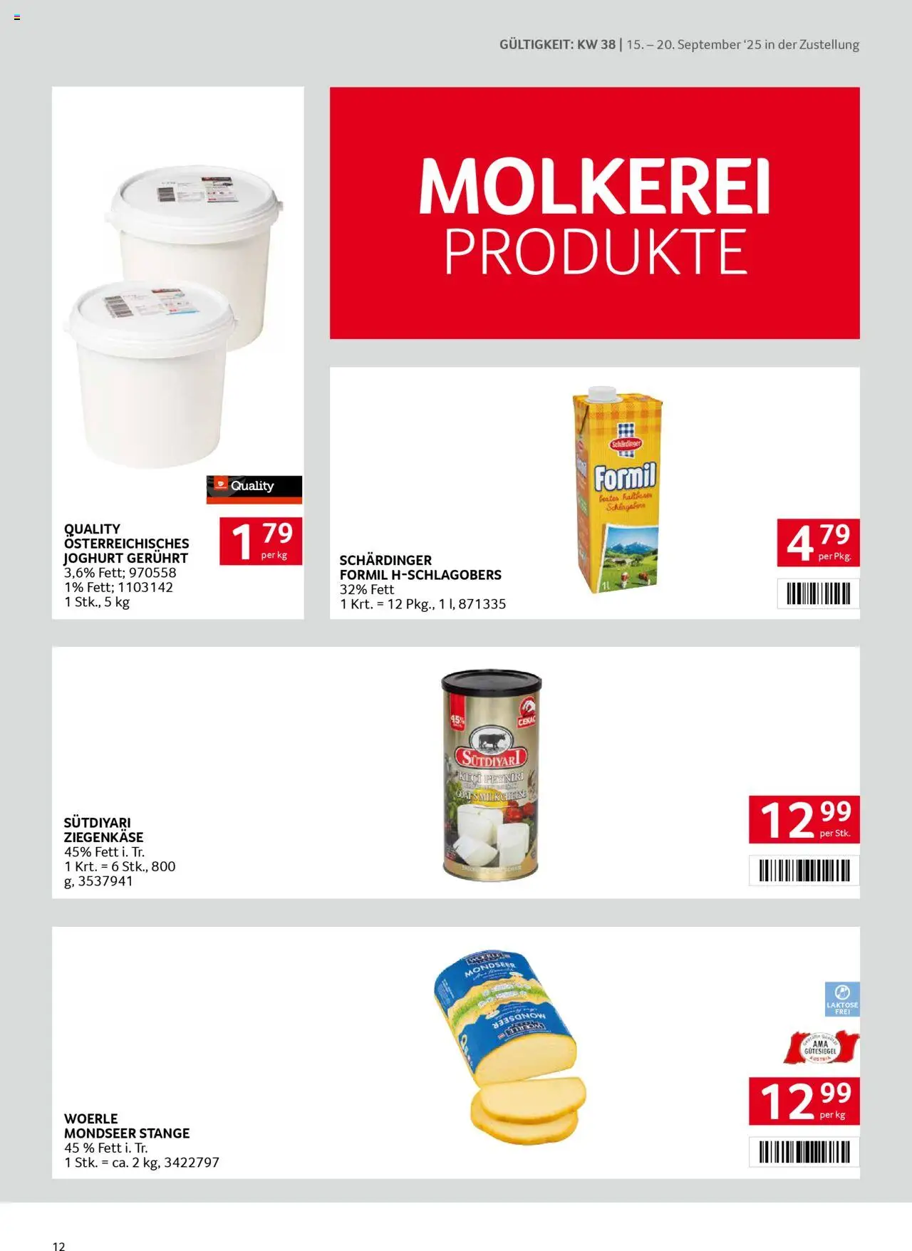 Transgourmet Zustellaktion gültig ab 14.09.2025 | Seite: 10 | Produkte: Joghurt