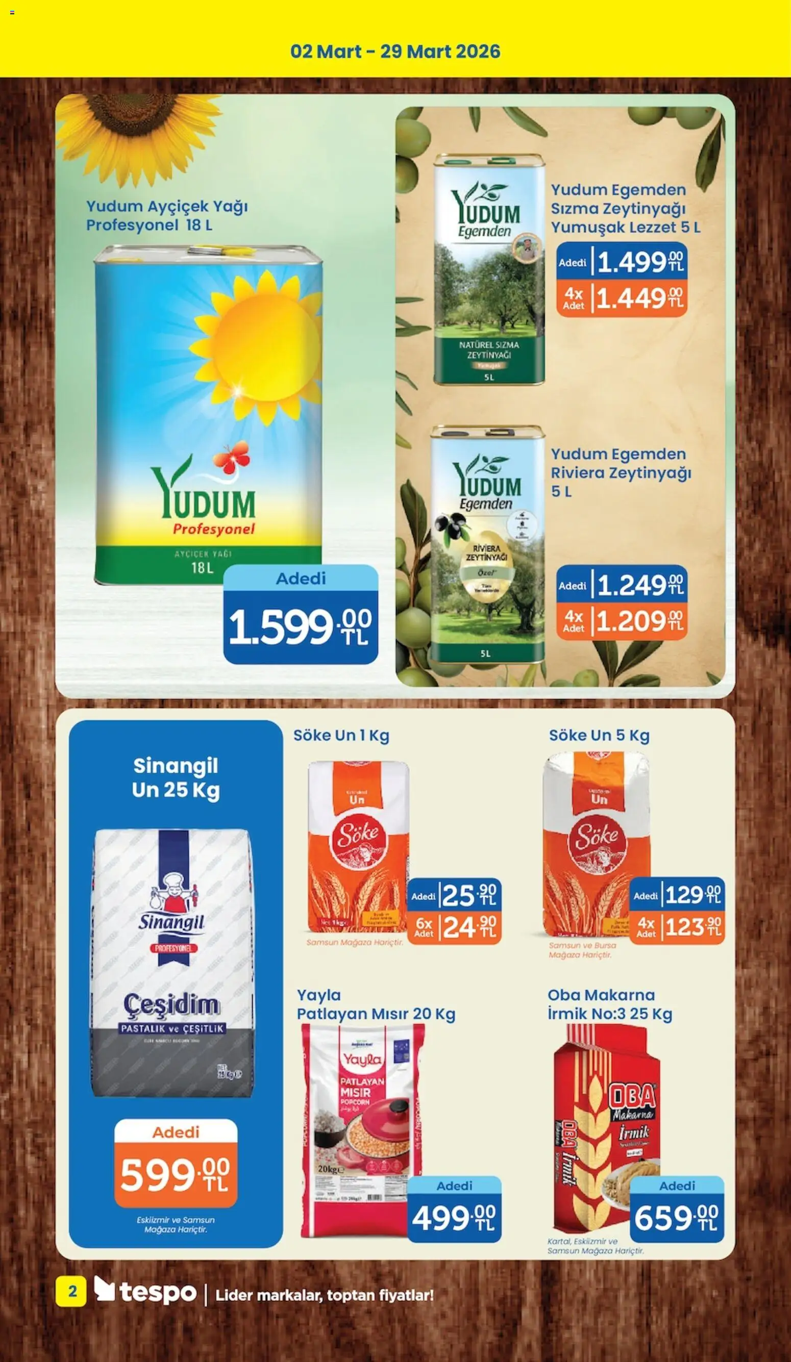 Tespo Katalog - 02.03.2026 tarihinden itibaren geçerlidir | Sayfa: 2 | Ürünler: Makarna, Mısır