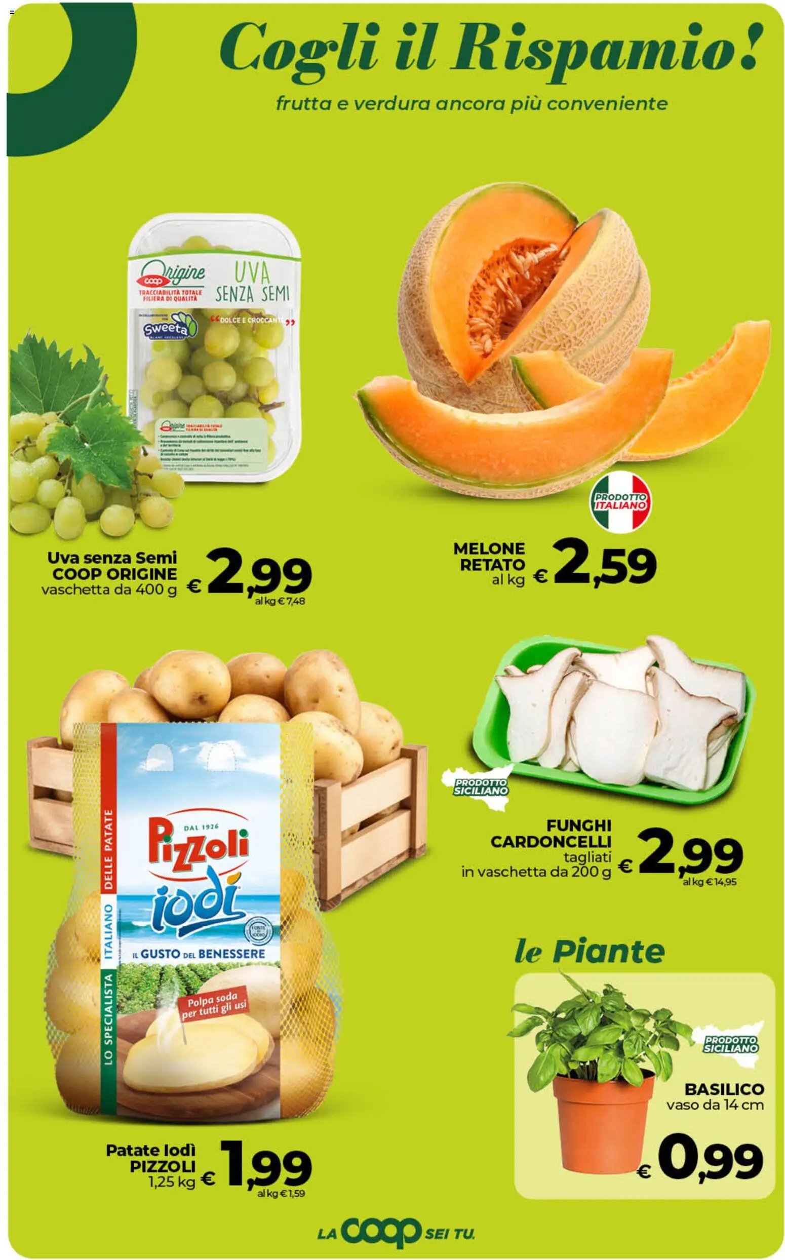 Volantino Ipercoop del 28.04.2026 | Pagina: 25 | Prodotti: Patate, Frutta, Uva, Vaso