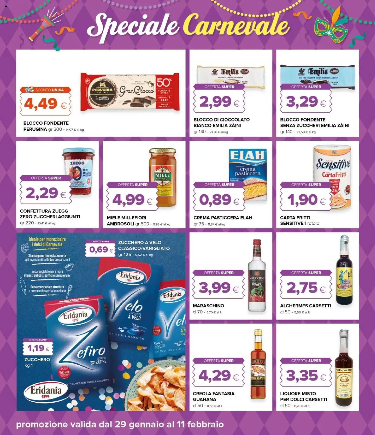 Volantino Oasi del 29.01.2026 | Pagina: 29 | Prodotti: Cioccolato, Fragole, Zucchero, Liquore