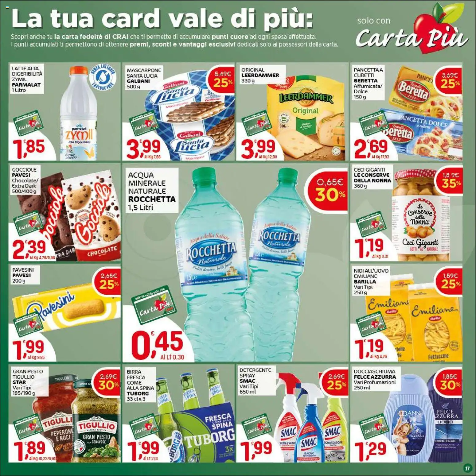 Volantino CRAI del 18.12.2025 | Pagina: 17 | Prodotti: Peperoni, Sgrassatore, Mascarpone, Bagno