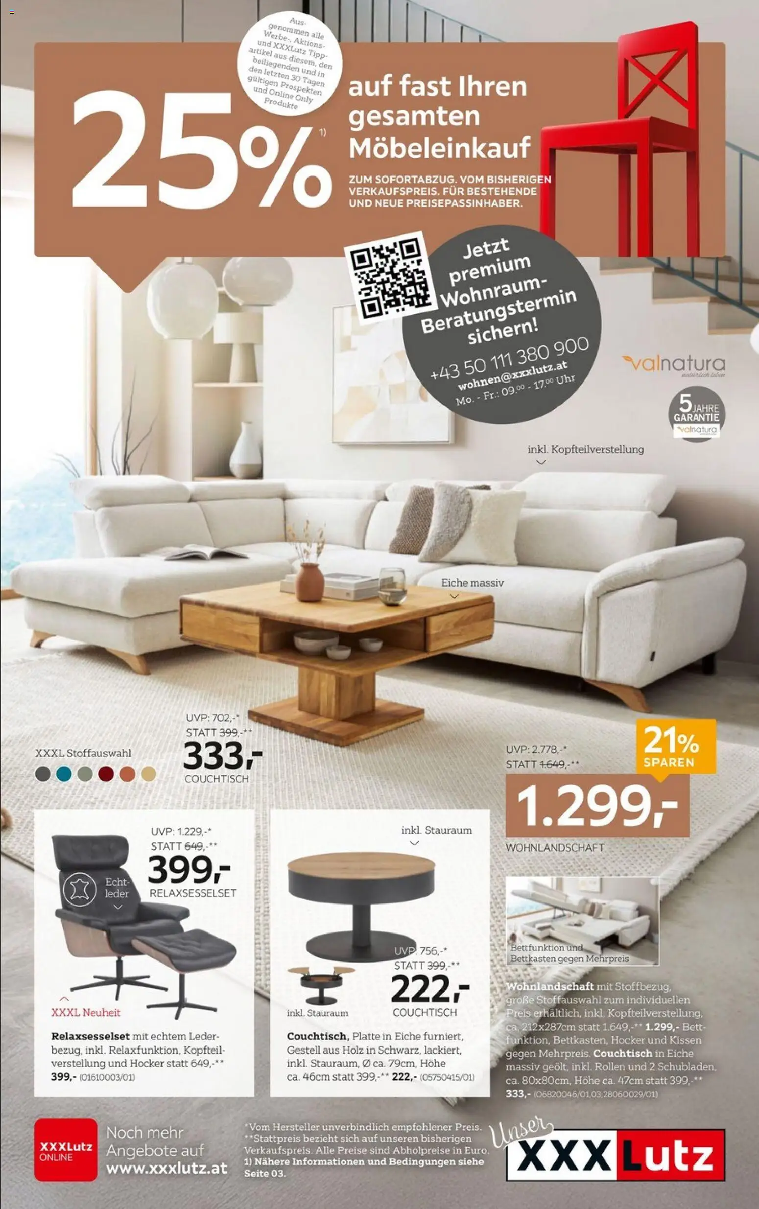 XXXLutz Prospekt aktuell gültig ab 24.02.2026 | Seite: 1 | Produkte: Uhr, Bett, Kissen, Couchtisch