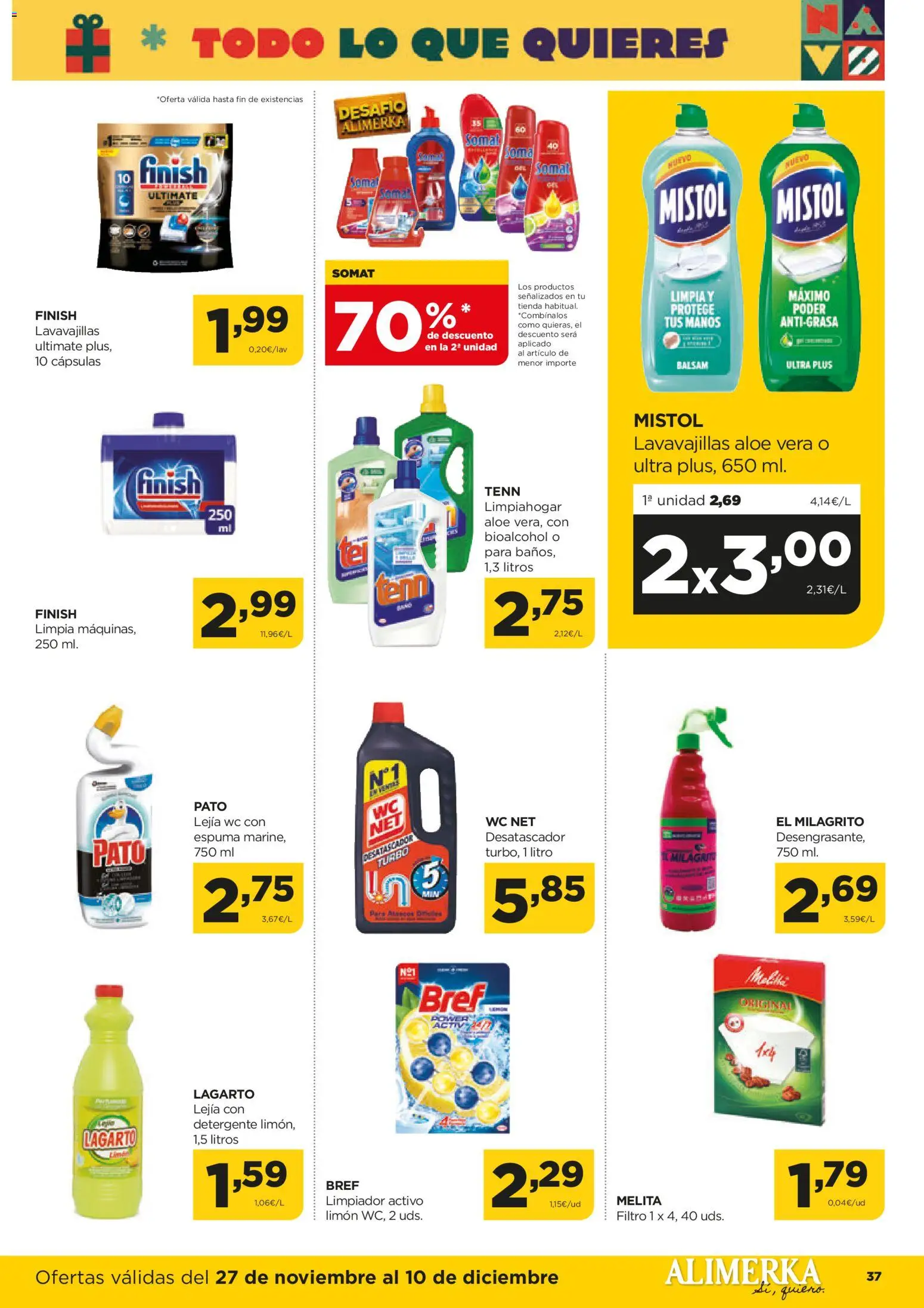 Alimerka folleto Castilla y León │ válido desde el 27.11.2025 | Página: 37 | Productos: Detergente, Lavavajillas