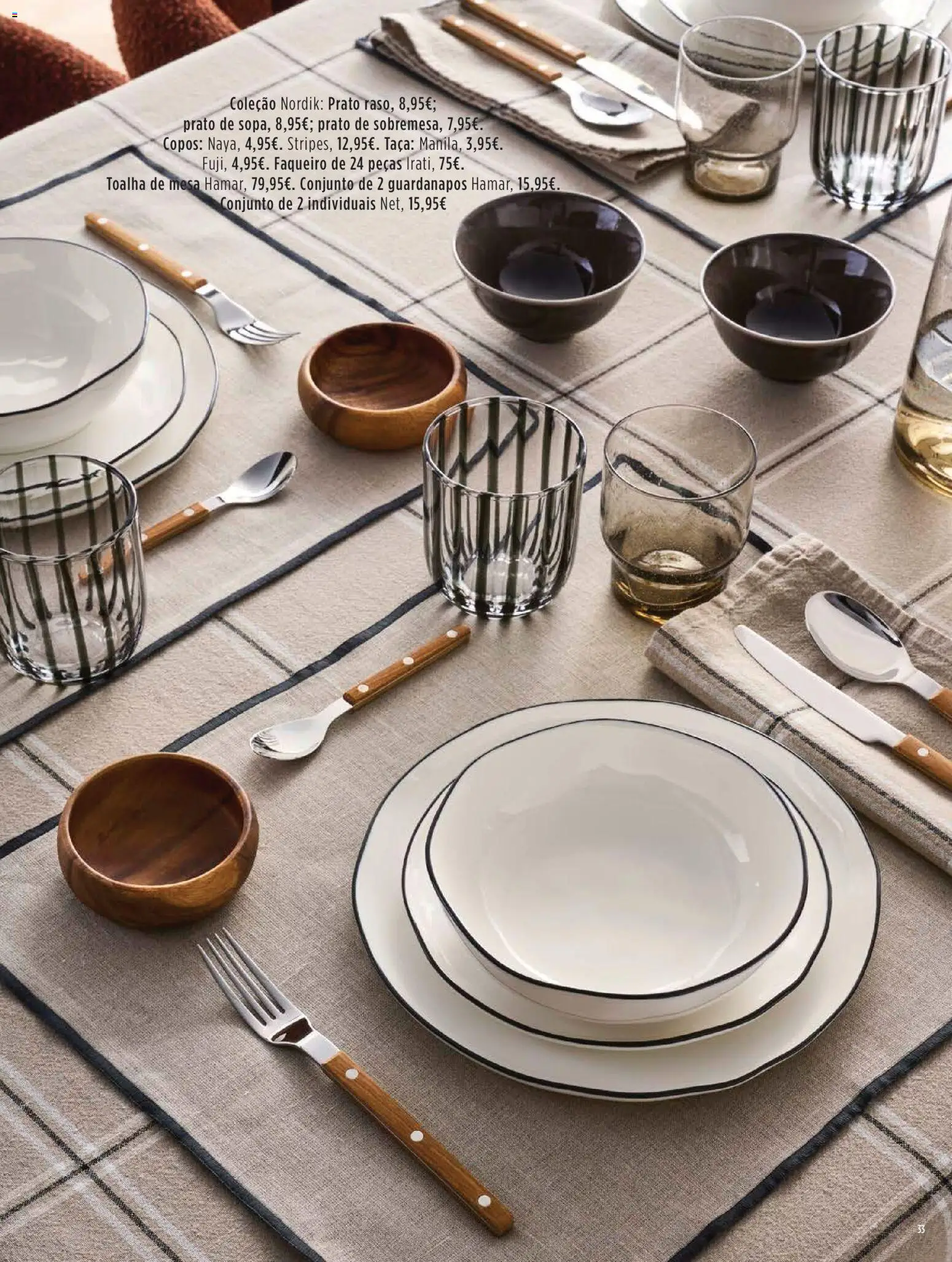 El Corte Ingles Decora │ válido de 23.10.2025 | Página: 33 | Produtos: Copos, Guardanapos, Mesa, Toalha de mesa