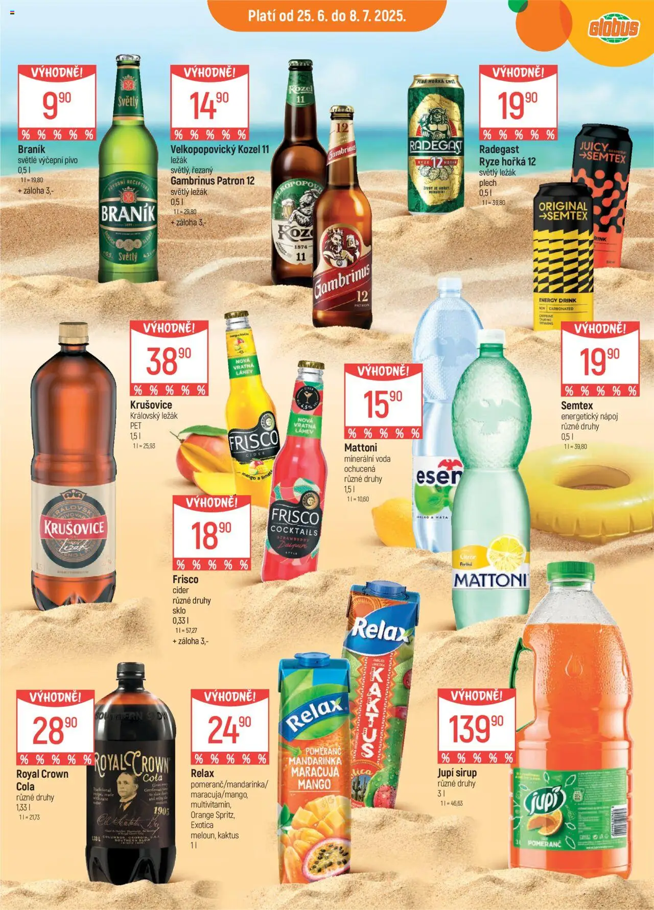 Globus leták - Chomutov od 25.06.2025 | Strana: 12 | Produkty: Mattoni, Radegast Ryze Hořká 12, Velkopopovický Kozel, Radegast