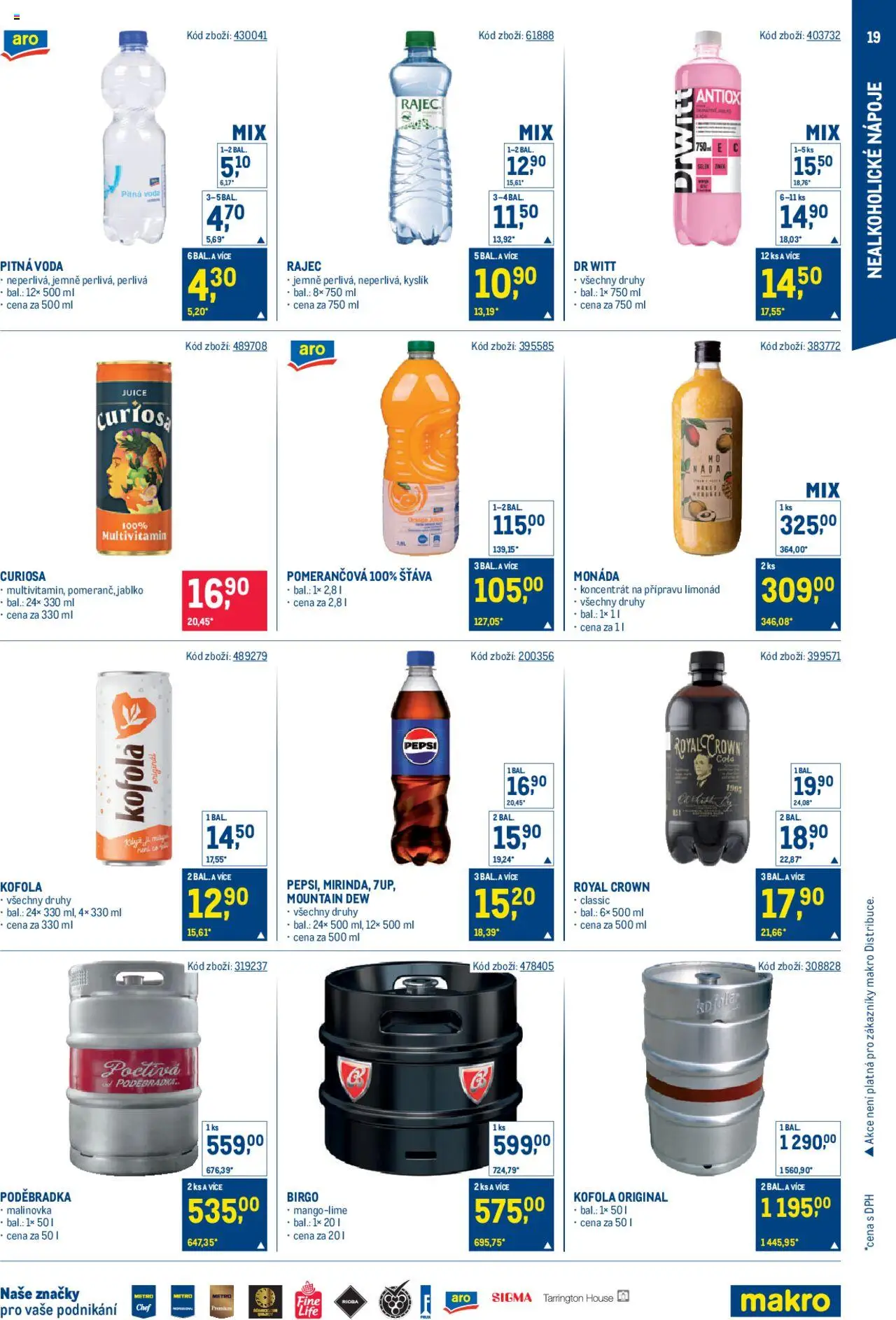 Makro leták - Street Food od 18.06.2025 | Strana: 19 | Produkty: Poděbradka, Drwitt, Kofola, Cola