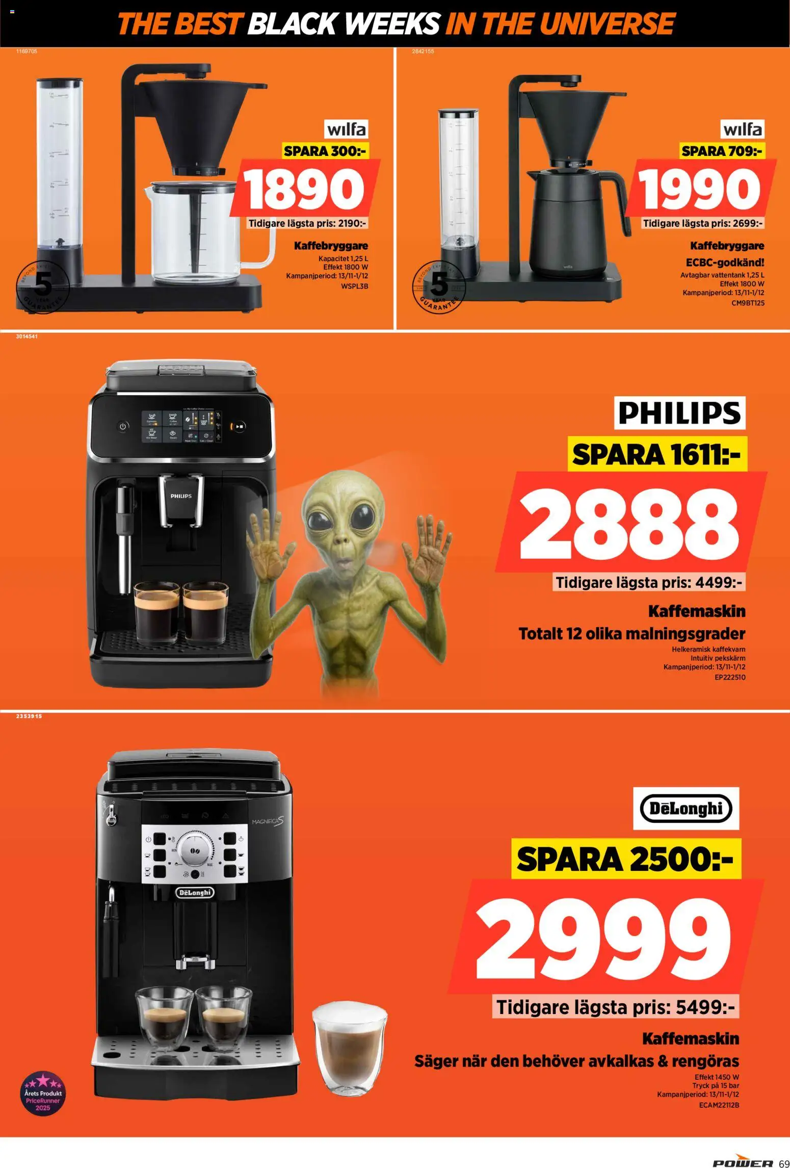 Power reklamblad aktuell från 17.11.2025 | Sida: 69 | Produkter: Kaffebryggare