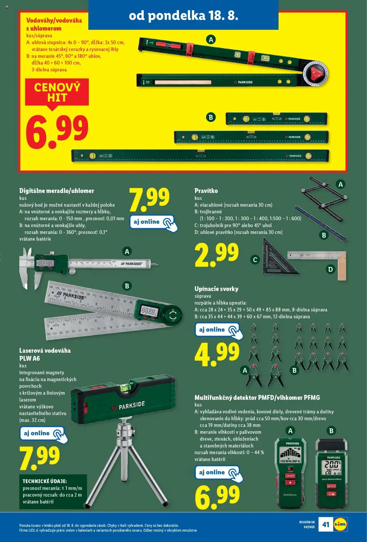 Lidl leták │ platný od 18.08.2025 | Strana: 49 | Produkty: Laser, Parkside