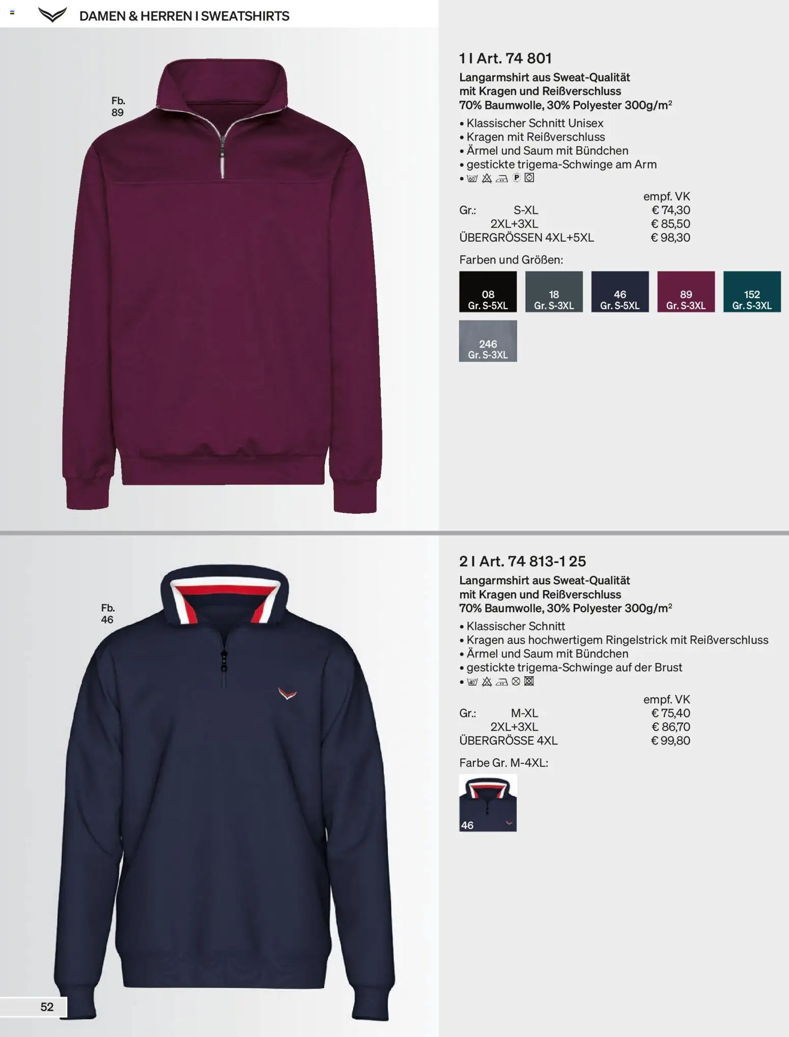 Trigema Prospekt – gültig ab 01.02.2026 | Seite: 52 | Produkte: Langarmshirt