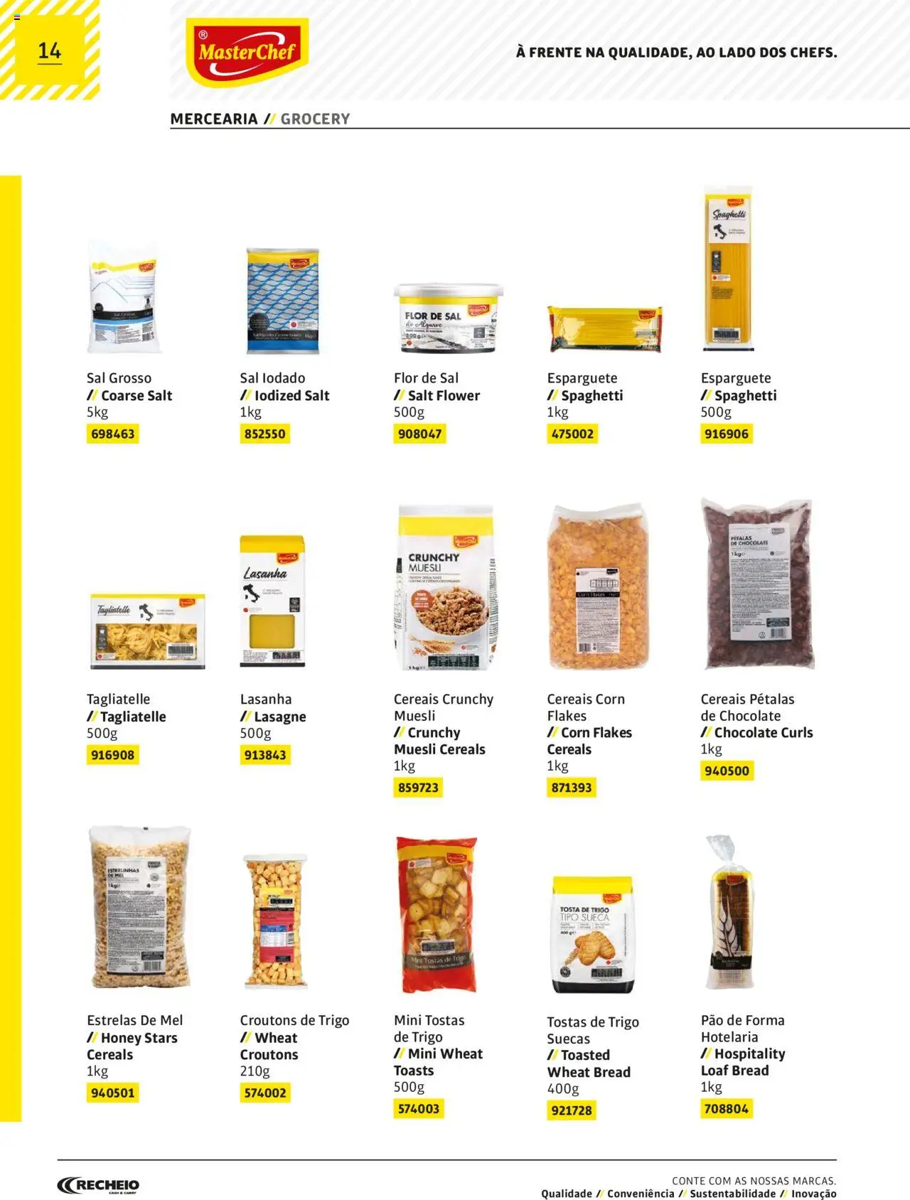 Recheio MasterChef │ válido de 22.03.2024 | Página: 14 | Produtos: Lasanha, Sal, Pão, Mel