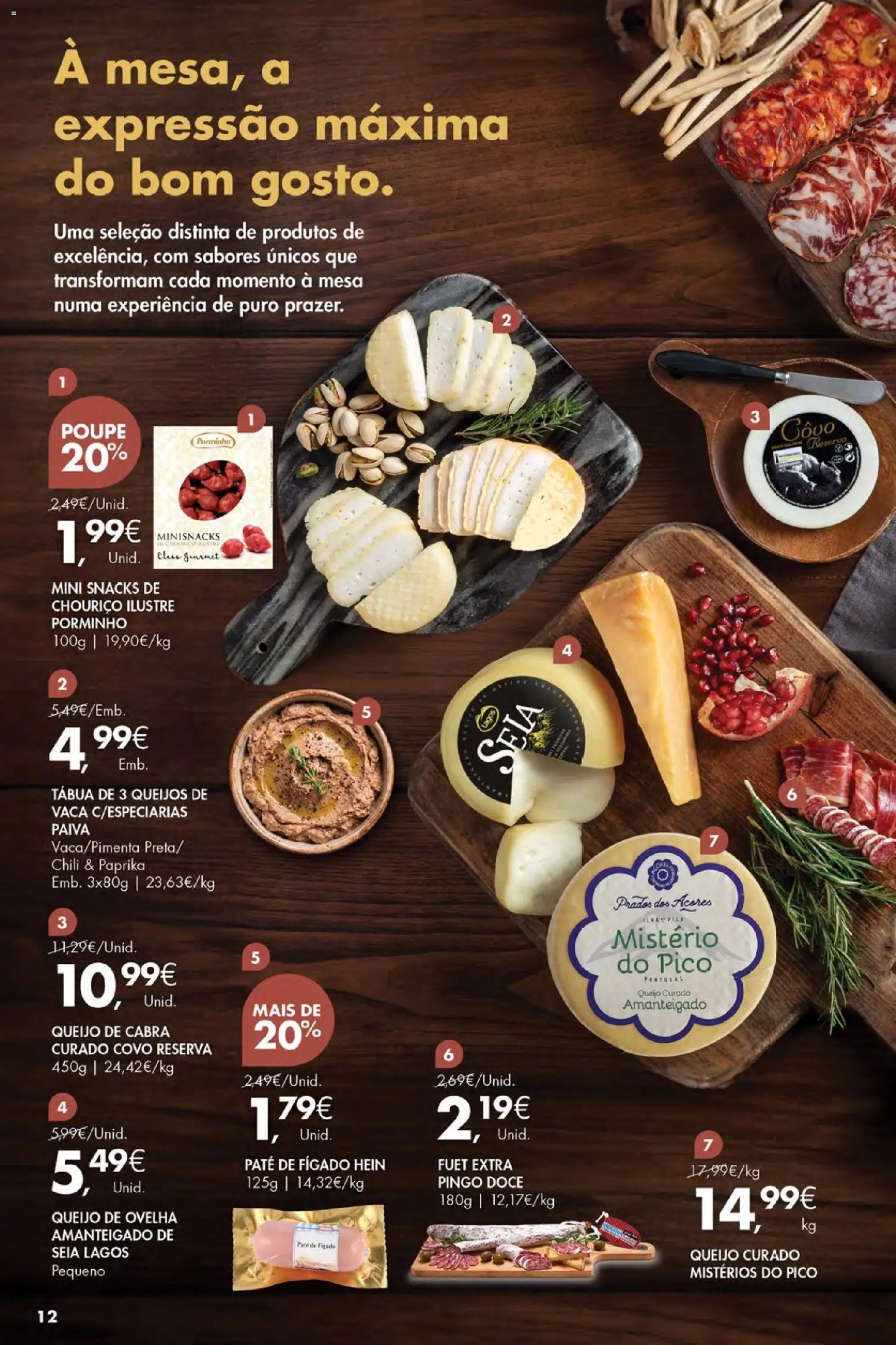 Pingo Doce Poupe Esta Semana Açores │ válido de 02.04.2026 | Página: 12 | Produtos: Tábua, Mesa, Queijo, Chouriço