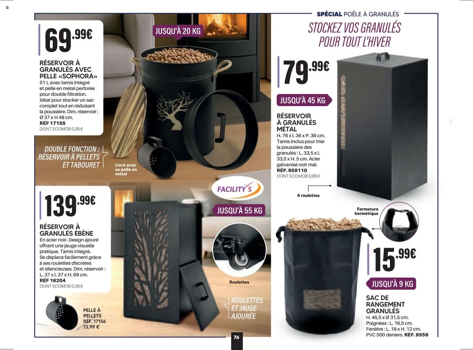 {H1} | Page: 76 | Produits: Sac, Poêle, Poignées, Livre