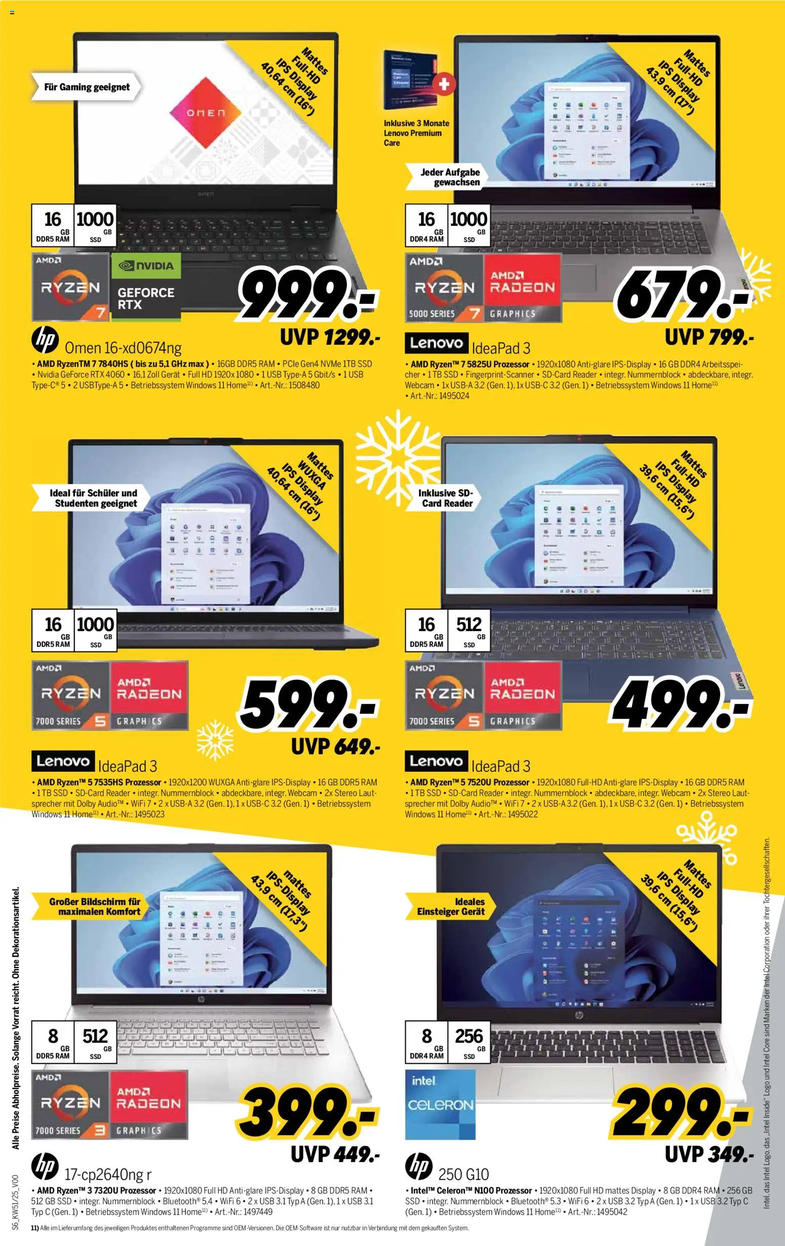 Medimax Prospekt 	 – gültig ab 12.12.2025 | Seite: 6 | Produkte: Lenovo, USB, Bildschirm