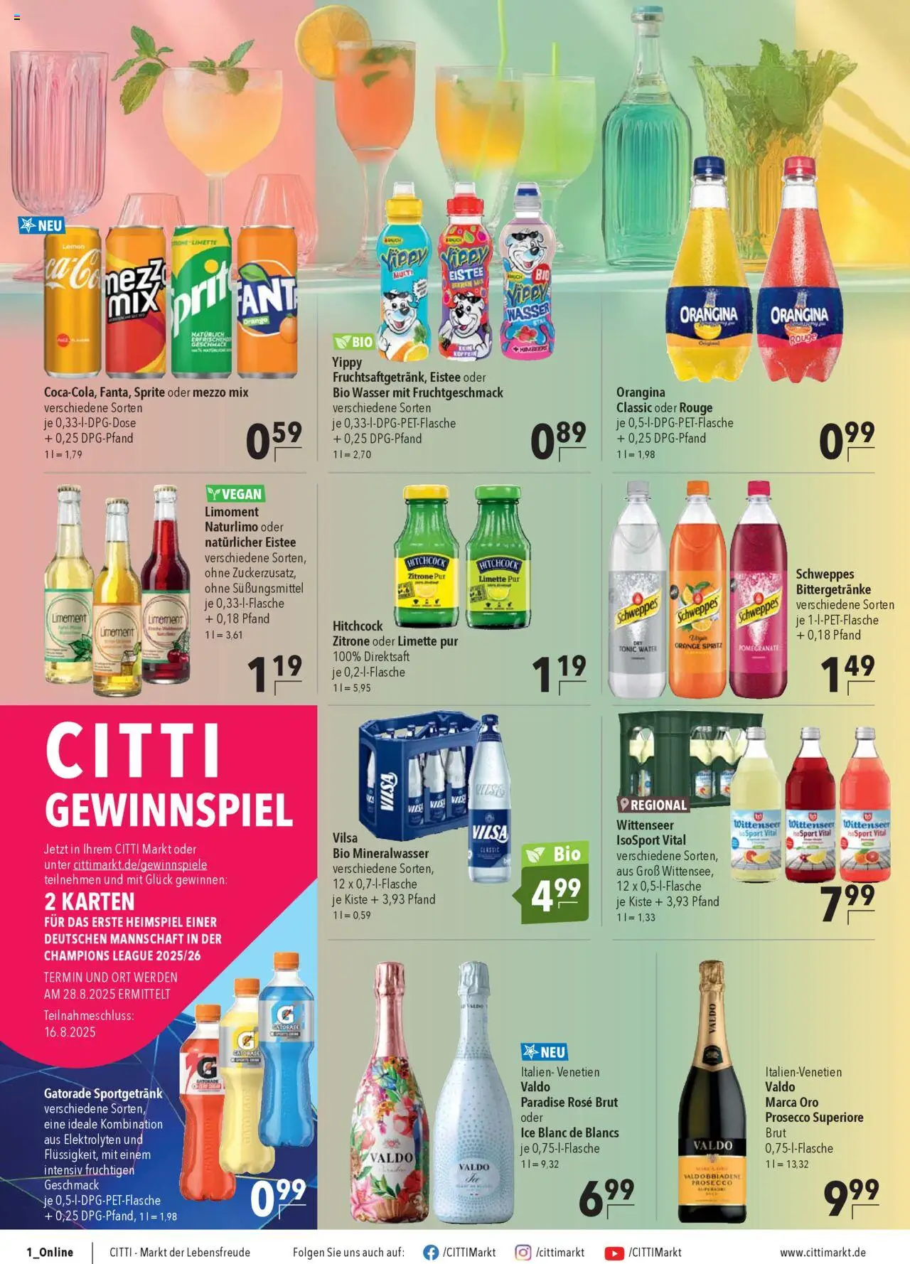 CITTI Markt Prospekt 	 - gültig ab dem 06.08.2025 | Seite: 12 | Produkte: Sprite, Rouge, Zitrone, Limette