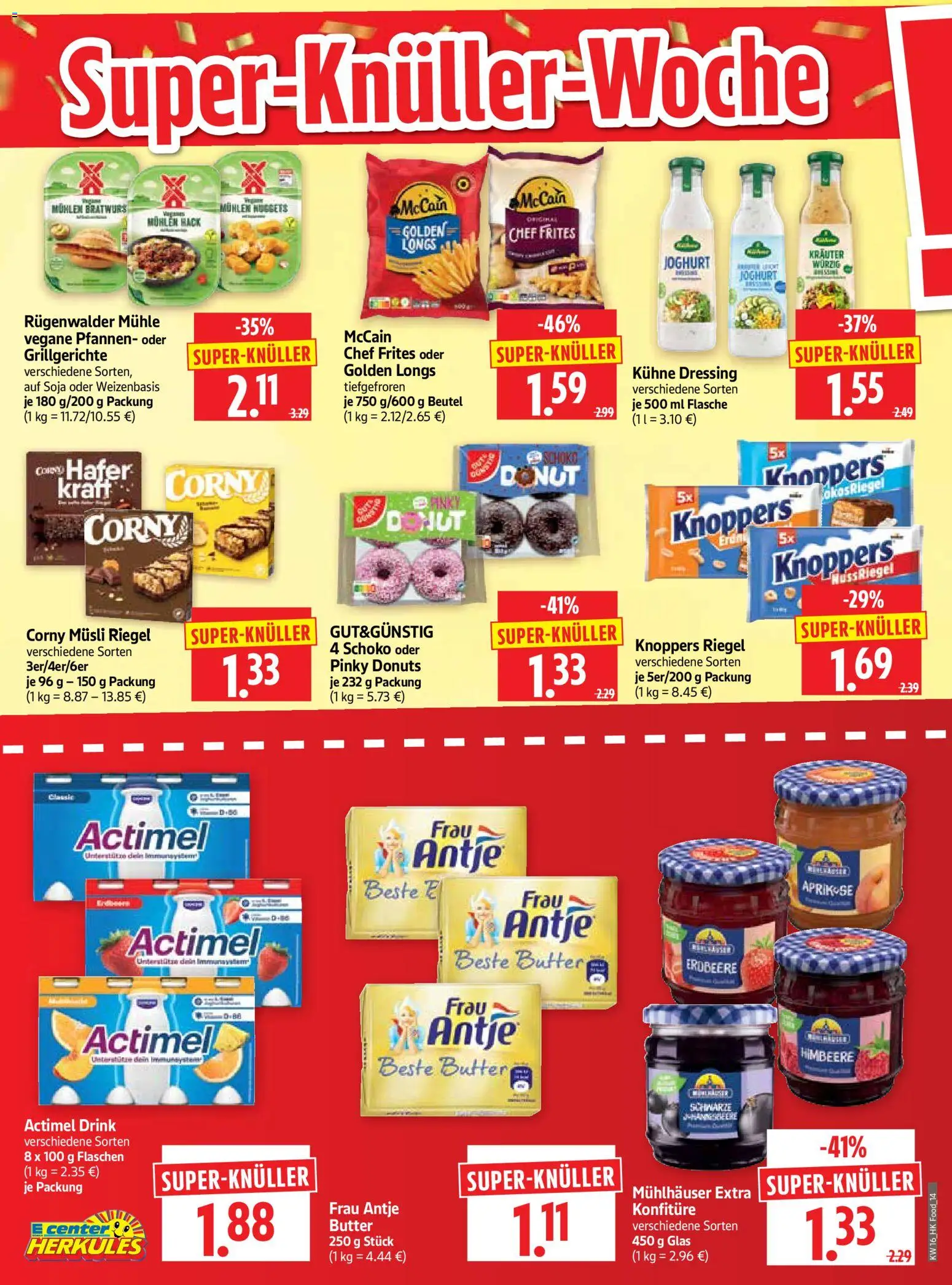 HERKULES Prospekt 	 – gültig ab 13.04.2026 | Seite: 14 | Produkte: Musli, Butter, McCain, Donuts