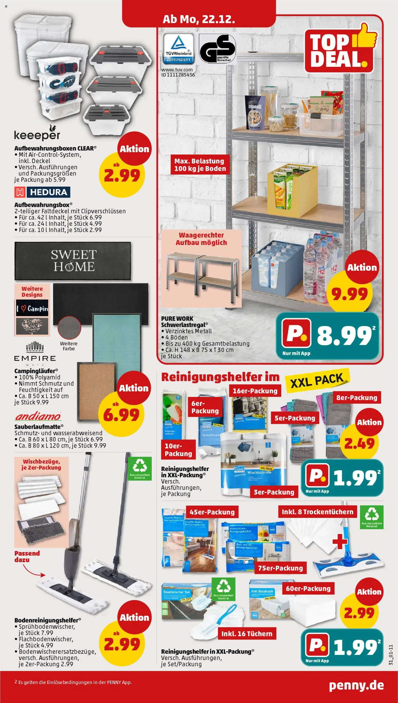 Penny Prospekt 	 – gültig ab 22.12.2025 | Seite: 35 | Produkte: Bad, Kühlschrank, Reinigungstücher
