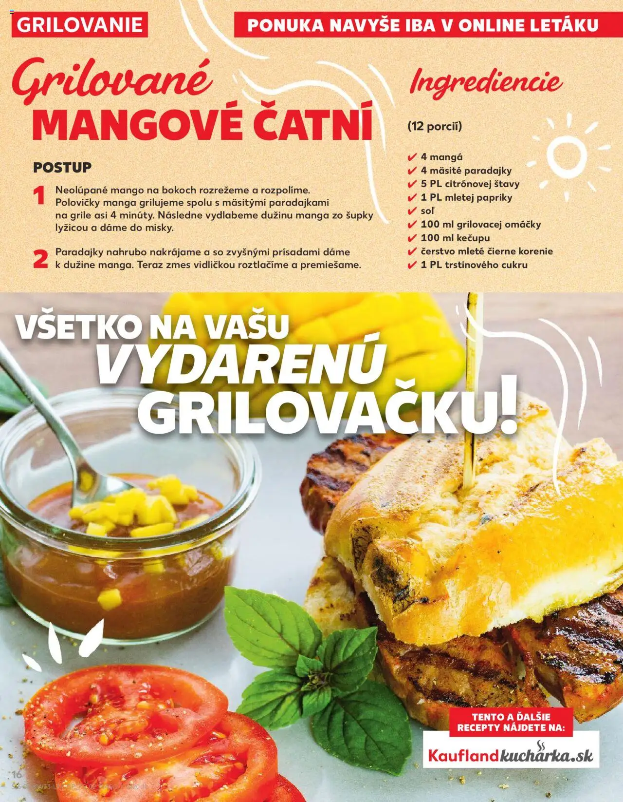 Kaufland SK akciós ujság - amely érvényes a következő dátumtól: 14.08.2025 | Oldal: 16 | Termékek: Só, Mangó