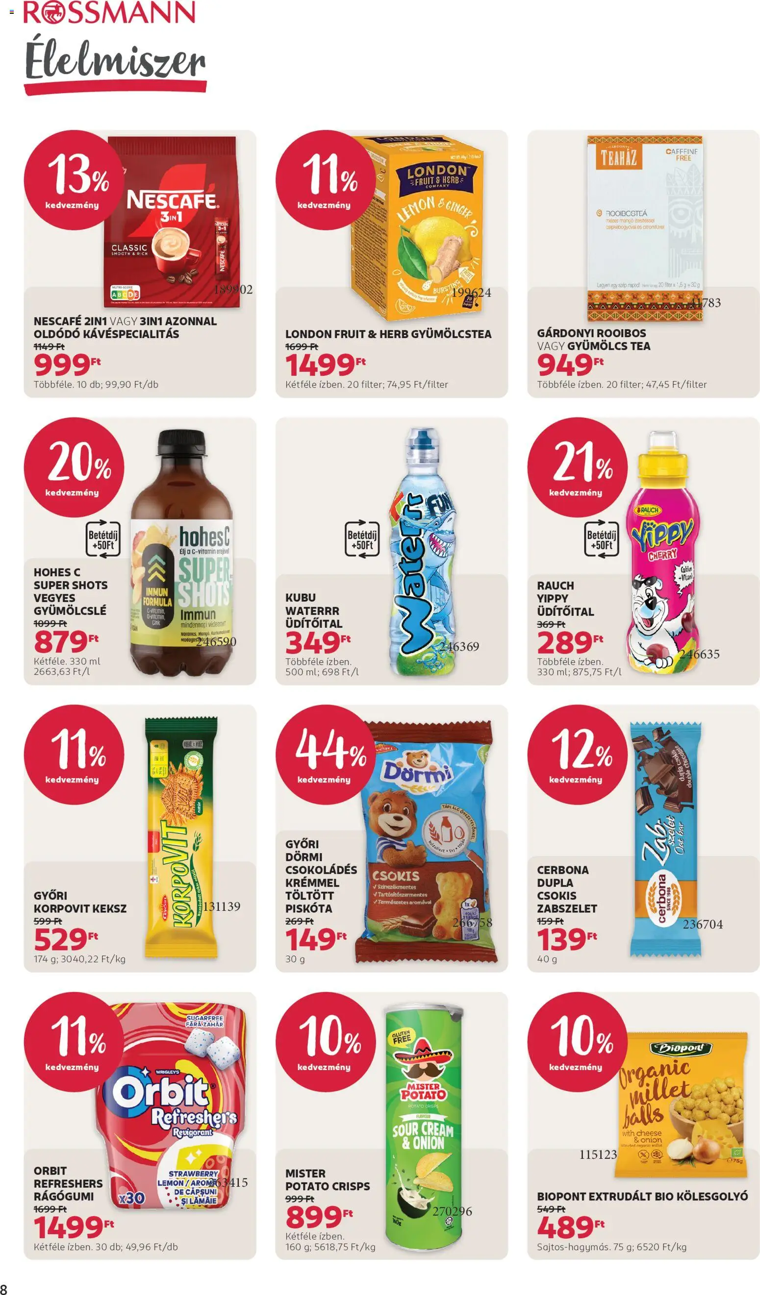 Rossmann akciós ujság - amely érvényes a következő dátumtól: 13.04.2026 | Oldal: 10 | Termékek: Gyümölcslé, TV, Kölesgolyó, Cukor