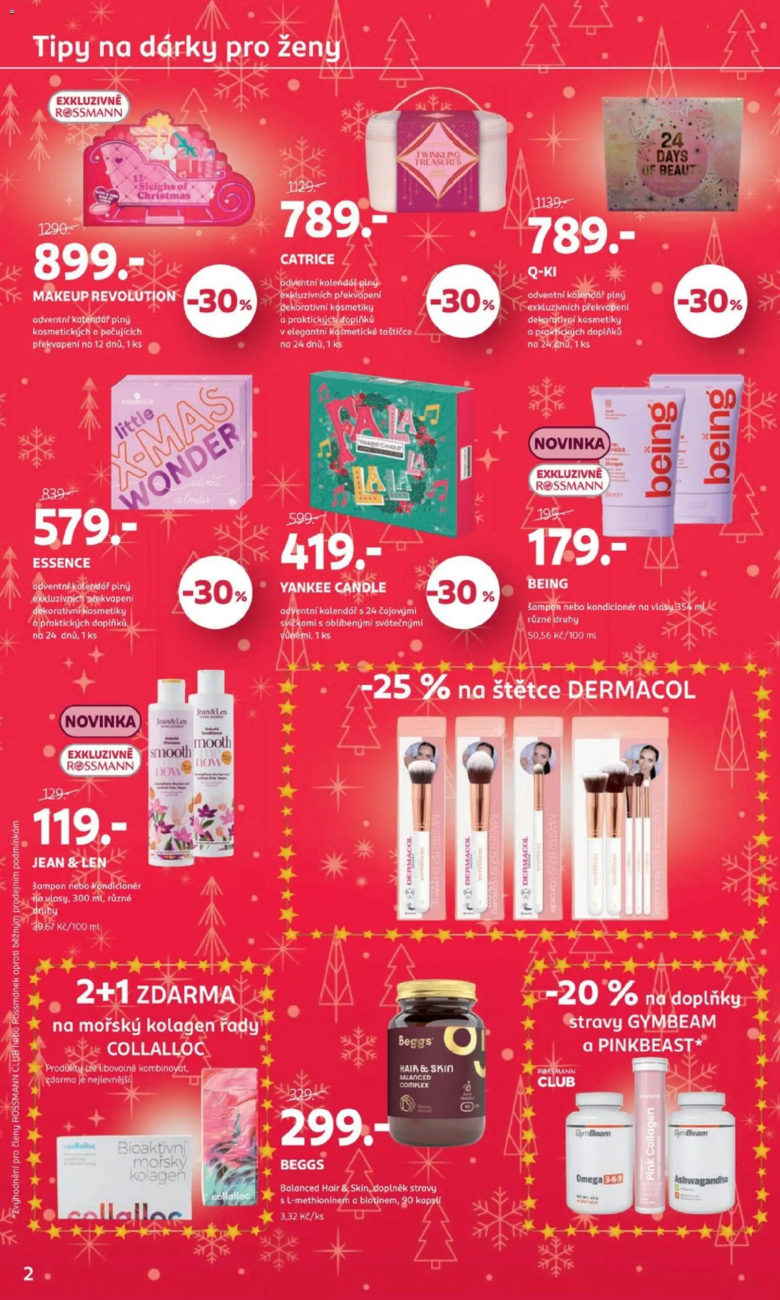 Rossmann Black Friday od 19.11.2025 | Strana: 2 | Produkty: Makeup Revolution, Kalendář, Essence, Kondicionér