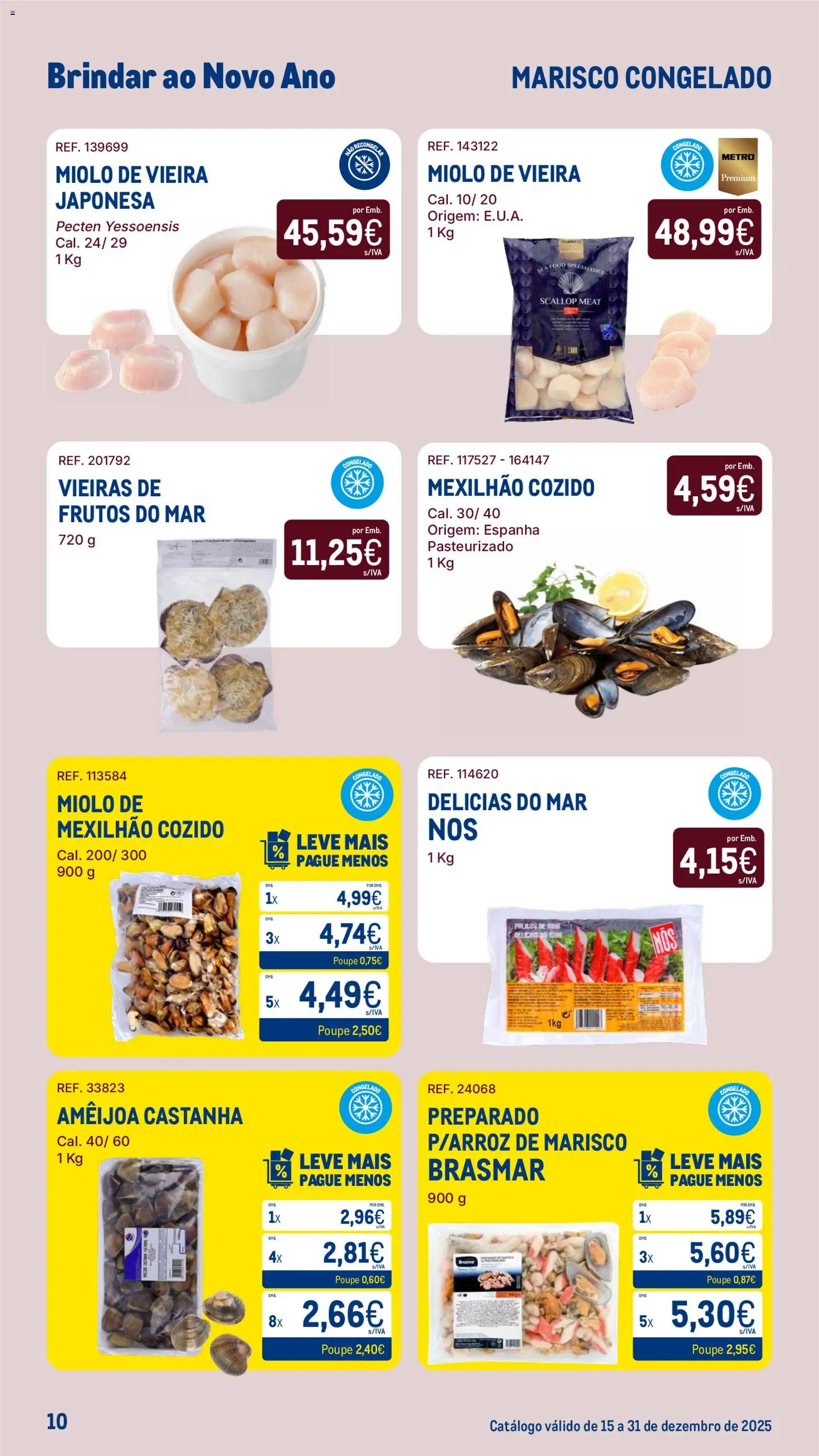 Makro Catálogo Brindar ao Ano Novo │ válido de 15.12.2025 | Página: 10 | Produtos: Frutos do mar