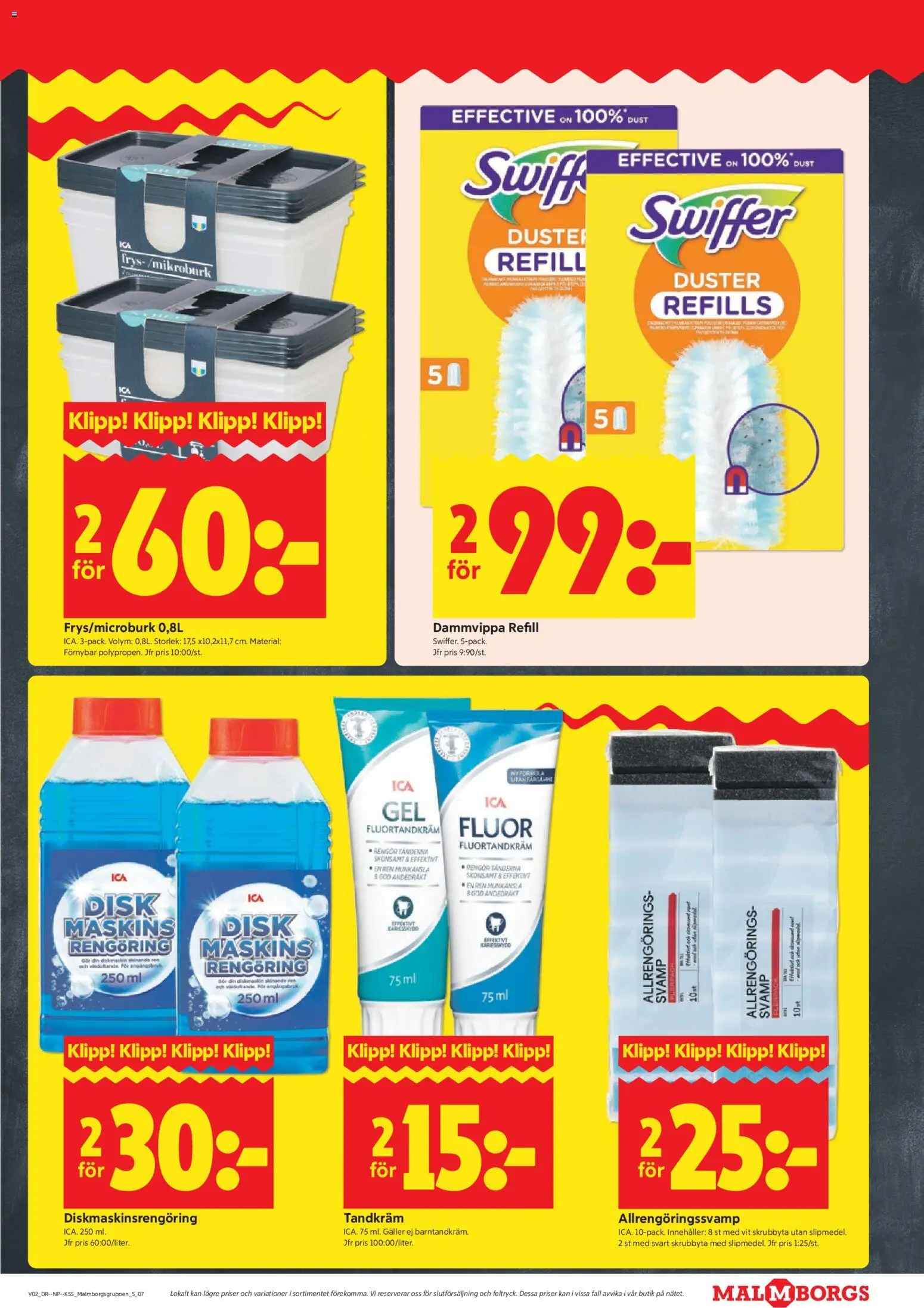 ICA Kvantum reklamblad aktuell från 05.01.2026 | Sida: 7 | Produkter: Diskmaskin, Svamp, Diskmaskinsrengöring, Dammvippa